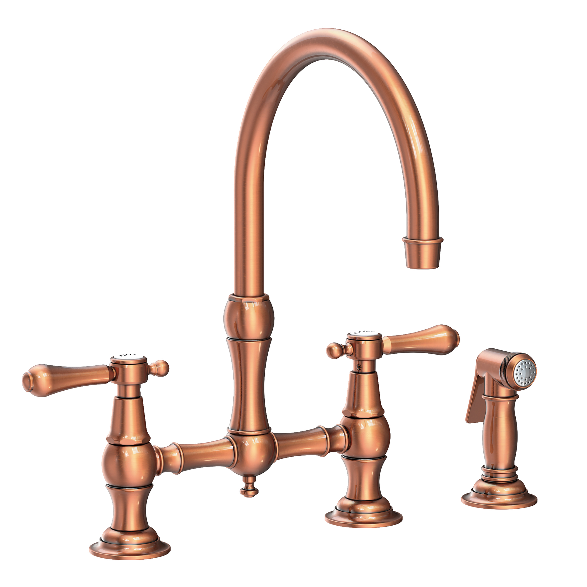 Newport Brass Chesterfield® Kitchen Bridge Faucet with Side Spray