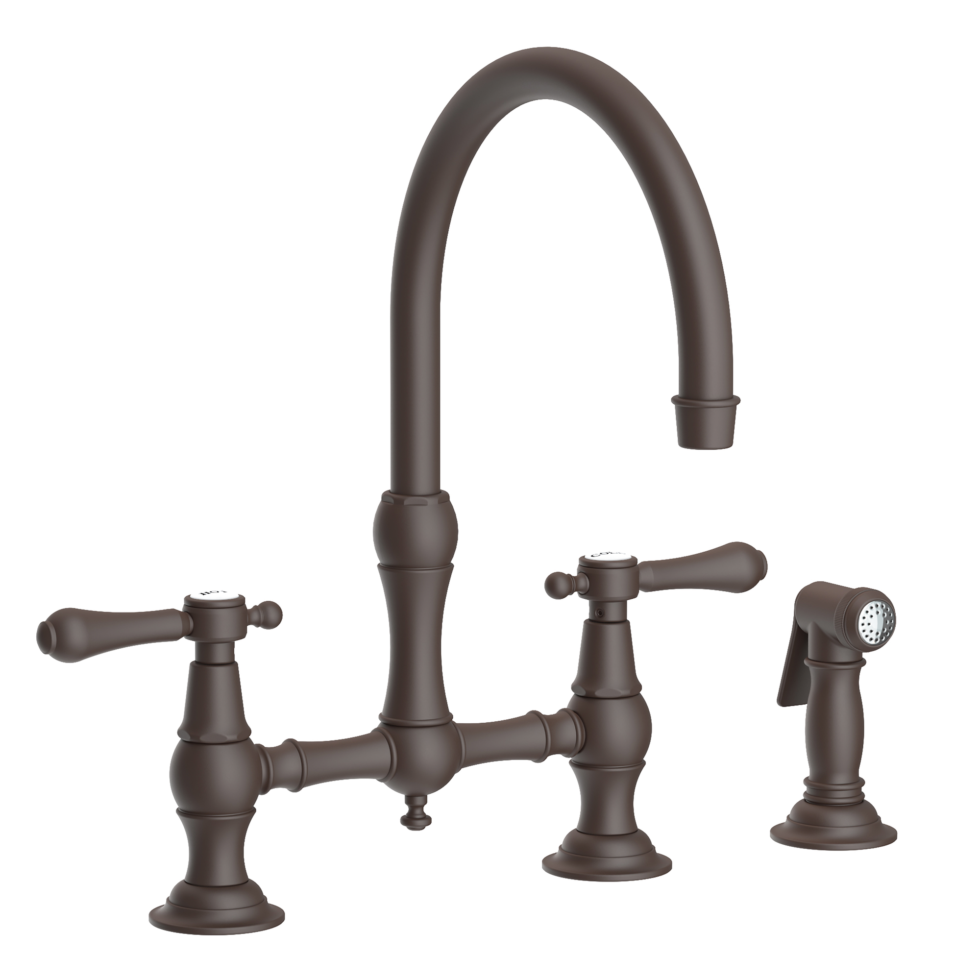 Newport Brass Chesterfield® Kitchen Bridge Faucet with Side Spray