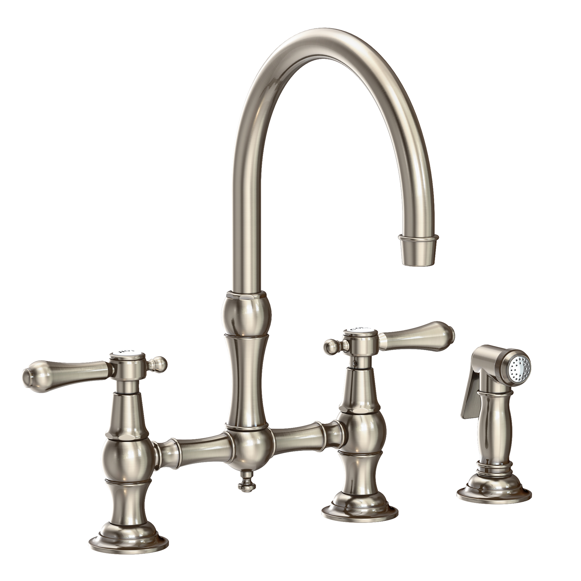 Newport Brass Chesterfield® Kitchen Bridge Faucet with Side Spray