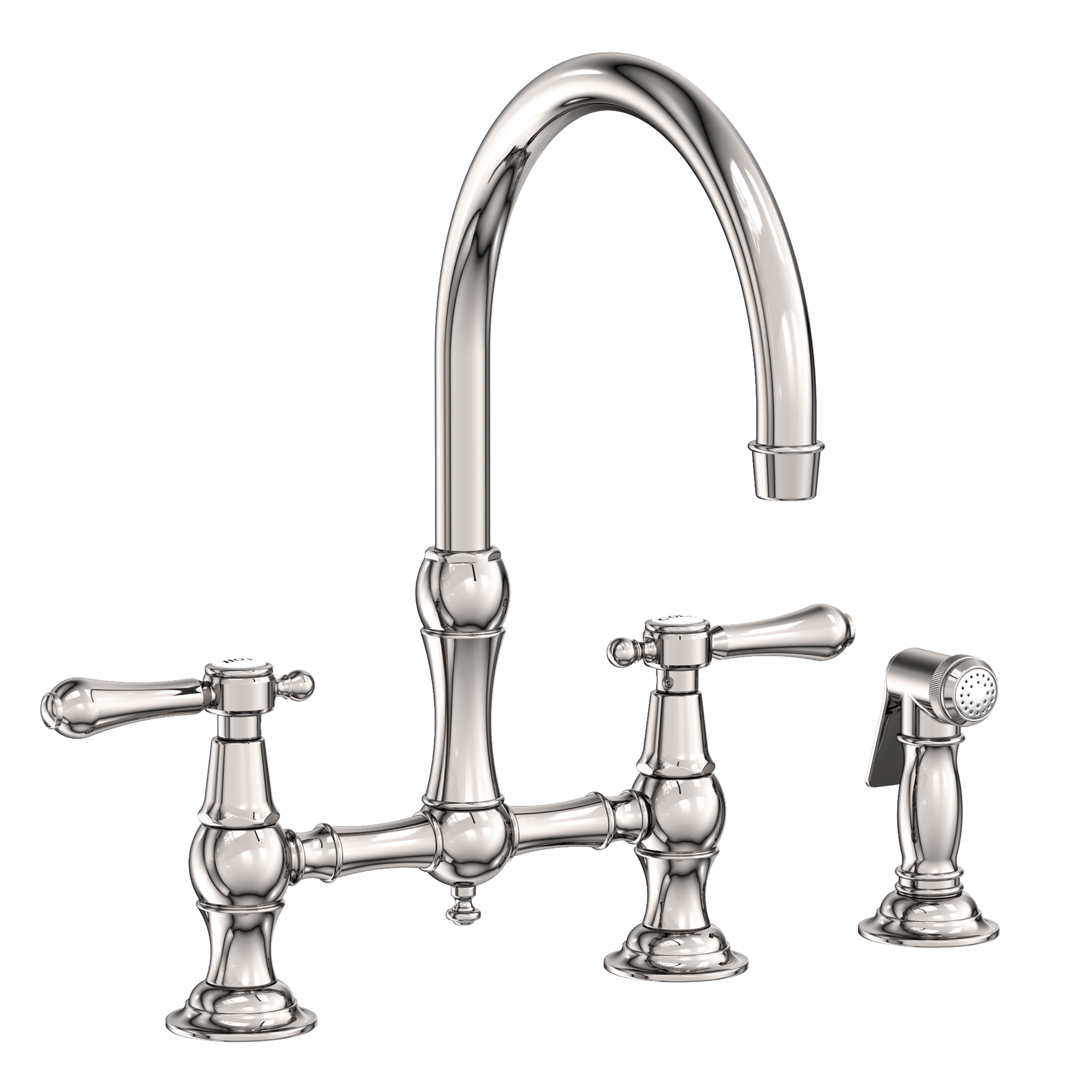 Newport Brass Chesterfield® Kitchen Bridge Faucet with Side Spray