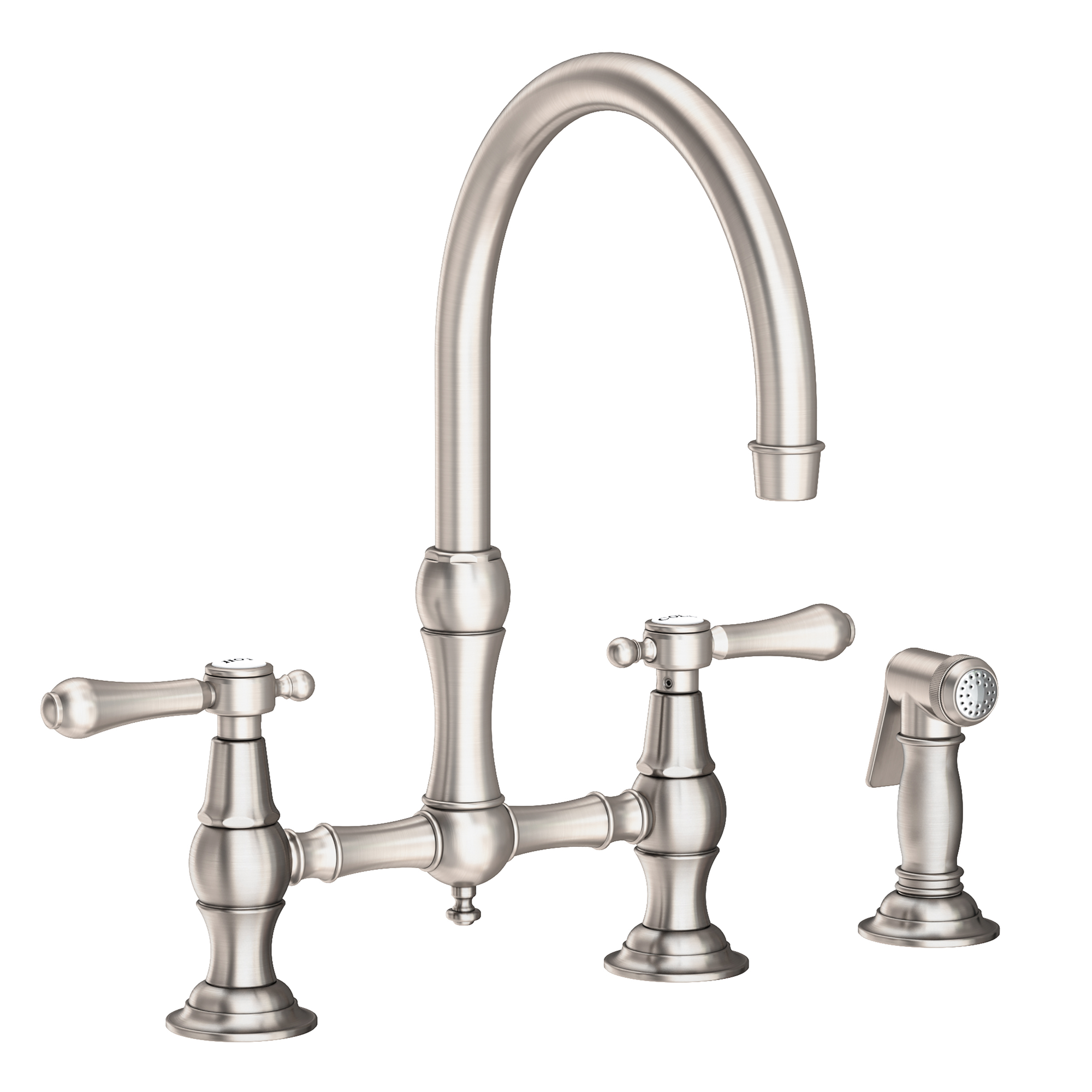 Newport Brass Chesterfield® Kitchen Bridge Faucet with Side Spray