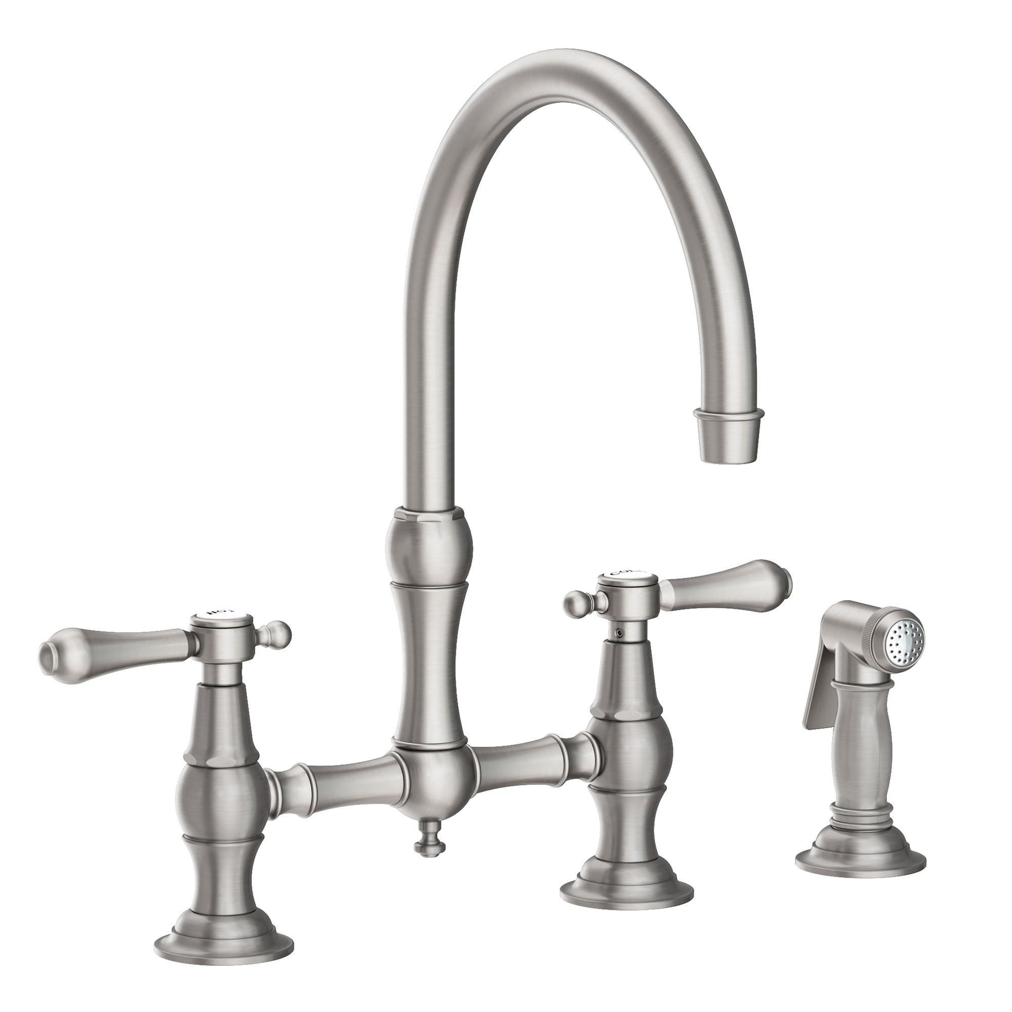 Newport Brass Chesterfield® Kitchen Bridge Faucet with Side Spray