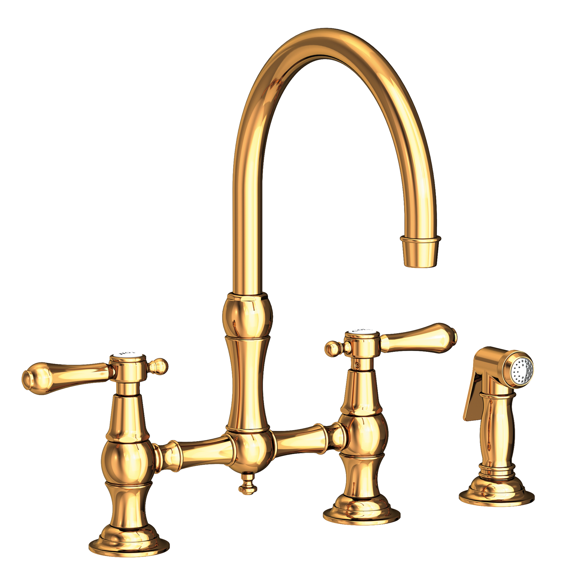 Newport Brass Chesterfield® Kitchen Bridge Faucet with Side Spray