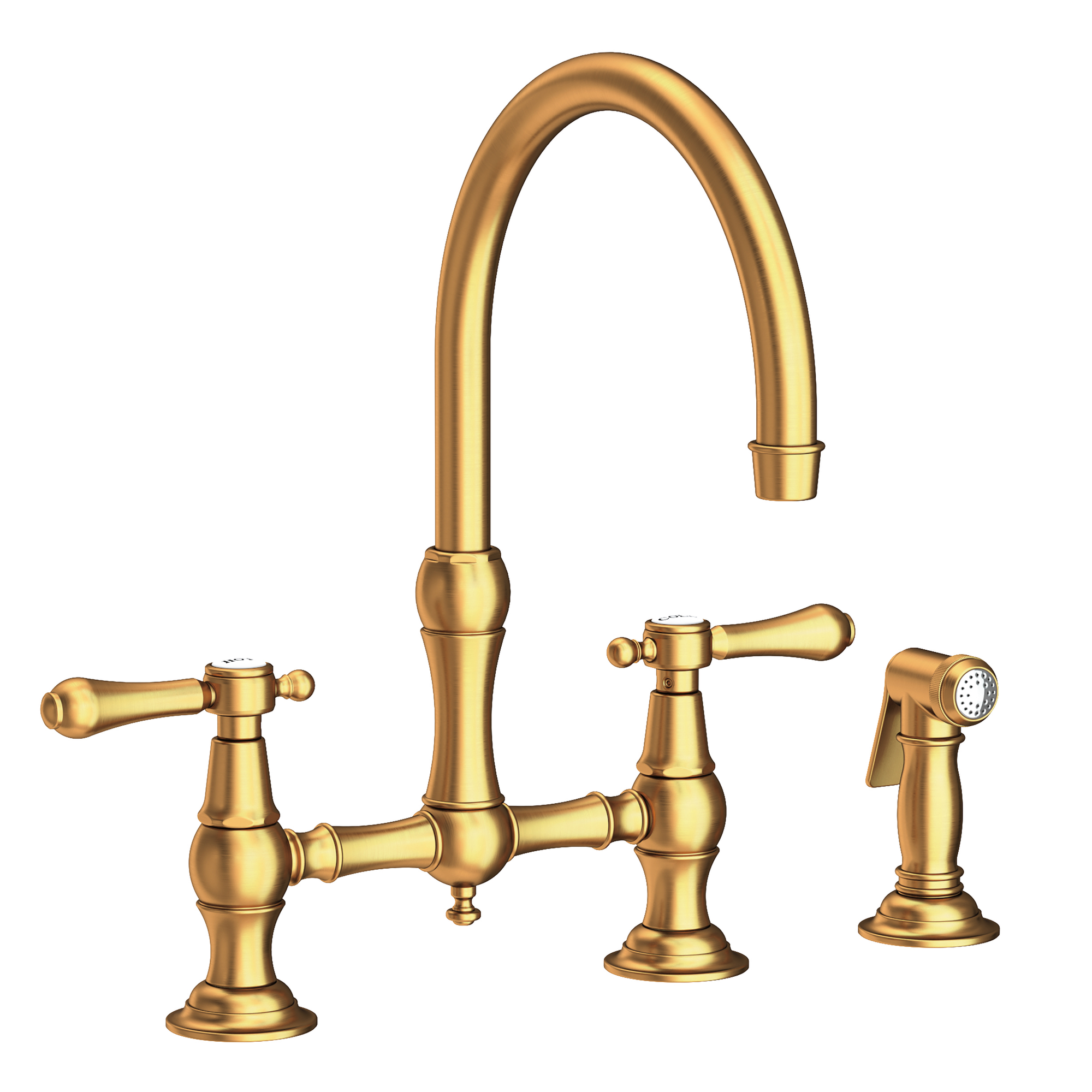 Newport Brass Chesterfield® Kitchen Bridge Faucet with Side Spray