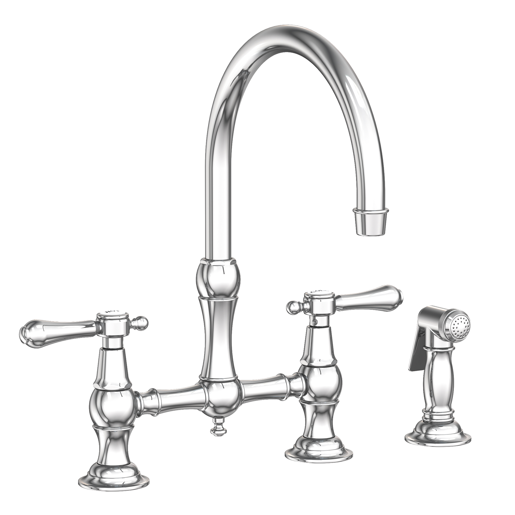Newport Brass Chesterfield® Kitchen Bridge Faucet with Side Spray