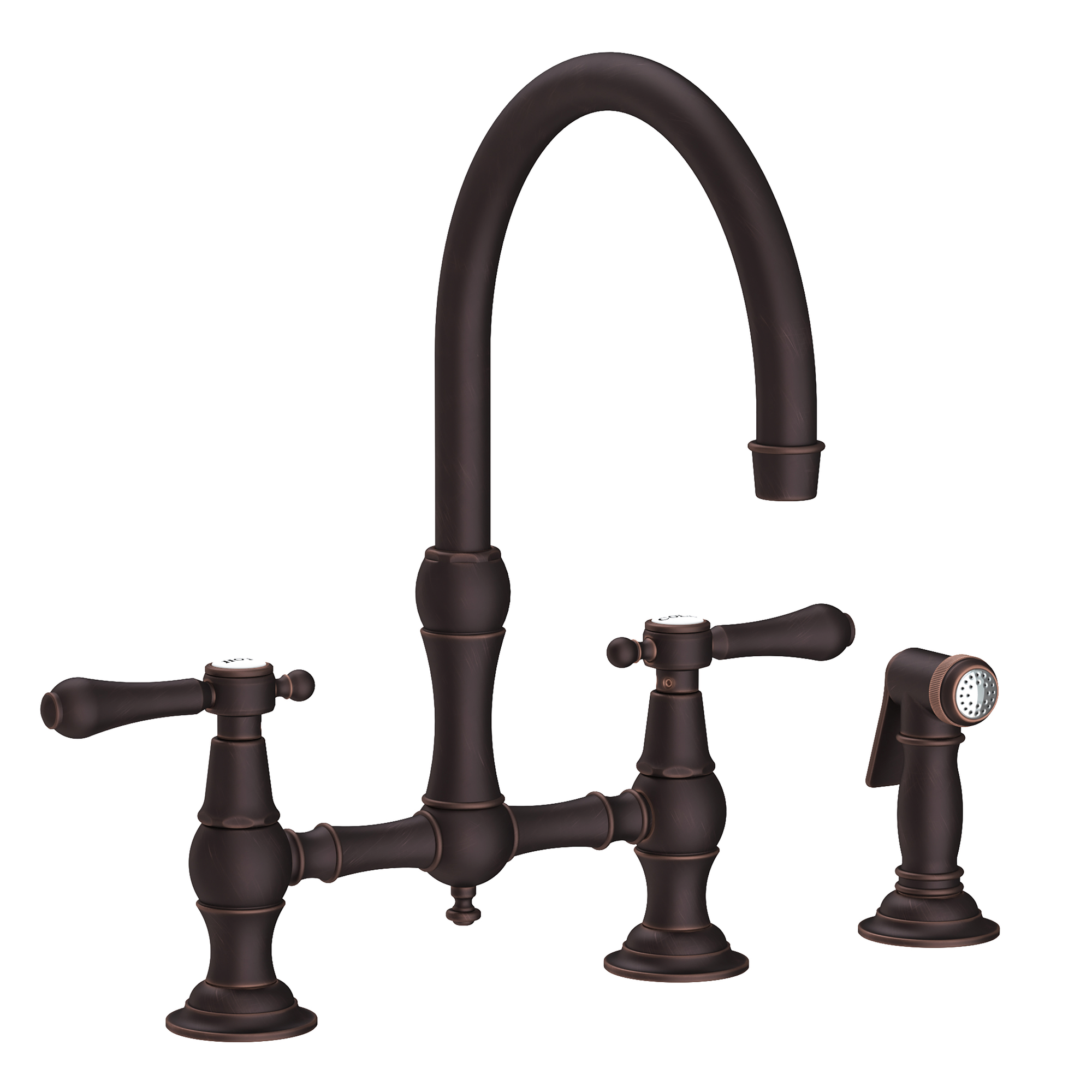 Newport Brass Chesterfield® Kitchen Bridge Faucet with Side Spray