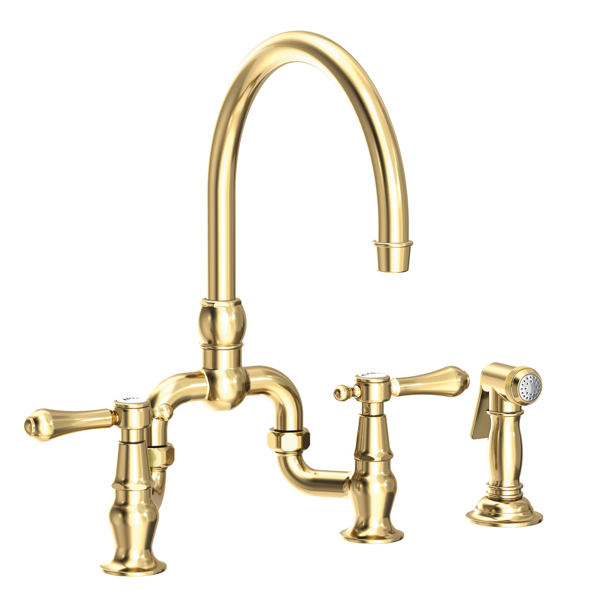 Newport Brass Chesterfield® Kitchen Bridge Faucet with Side Spray