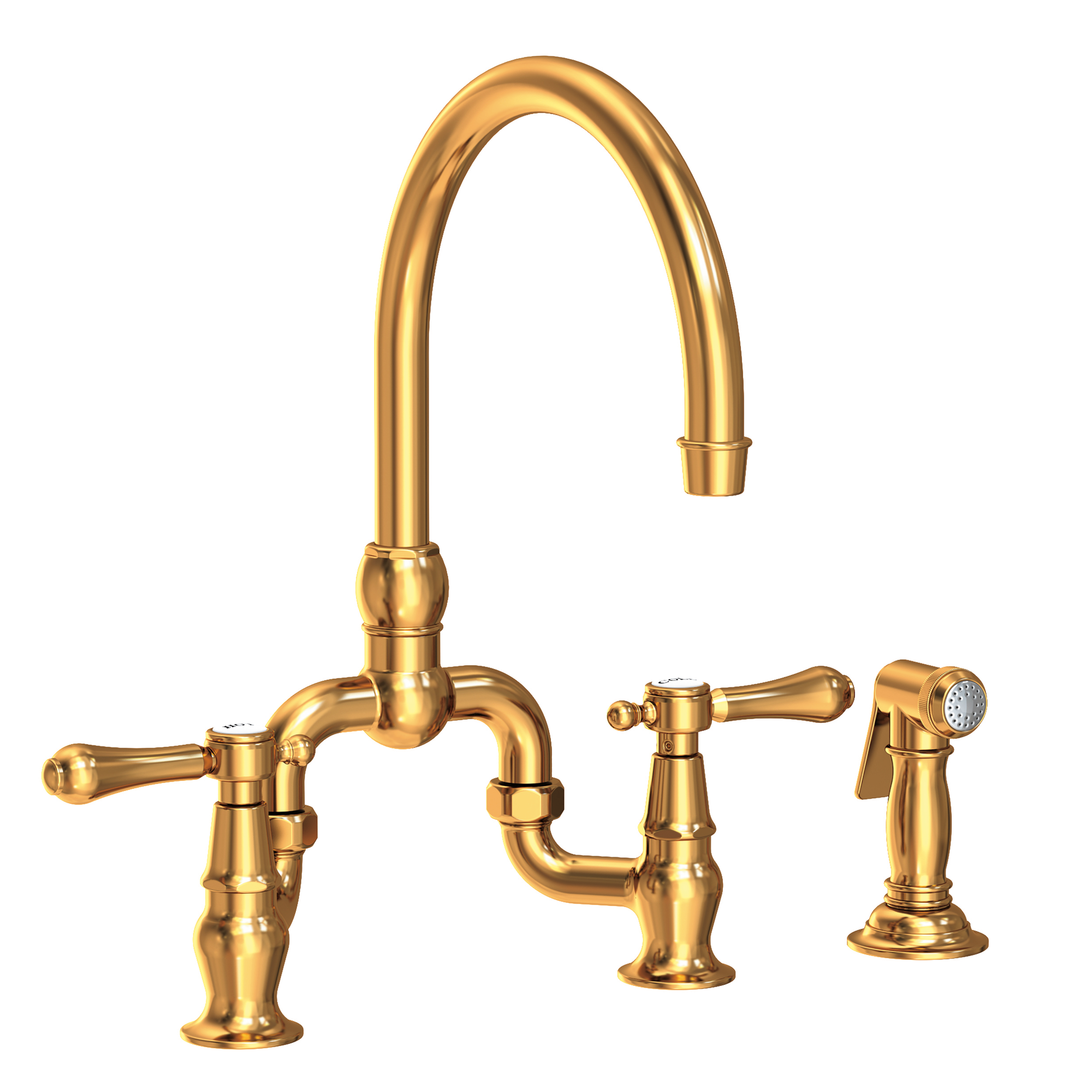 Newport Brass Chesterfield® Kitchen Bridge Faucet with Side Spray