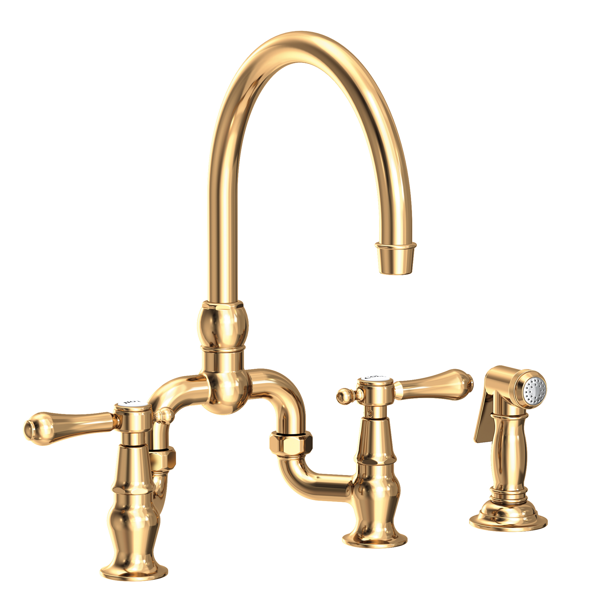 Newport Brass Chesterfield® Kitchen Bridge Faucet with Side Spray