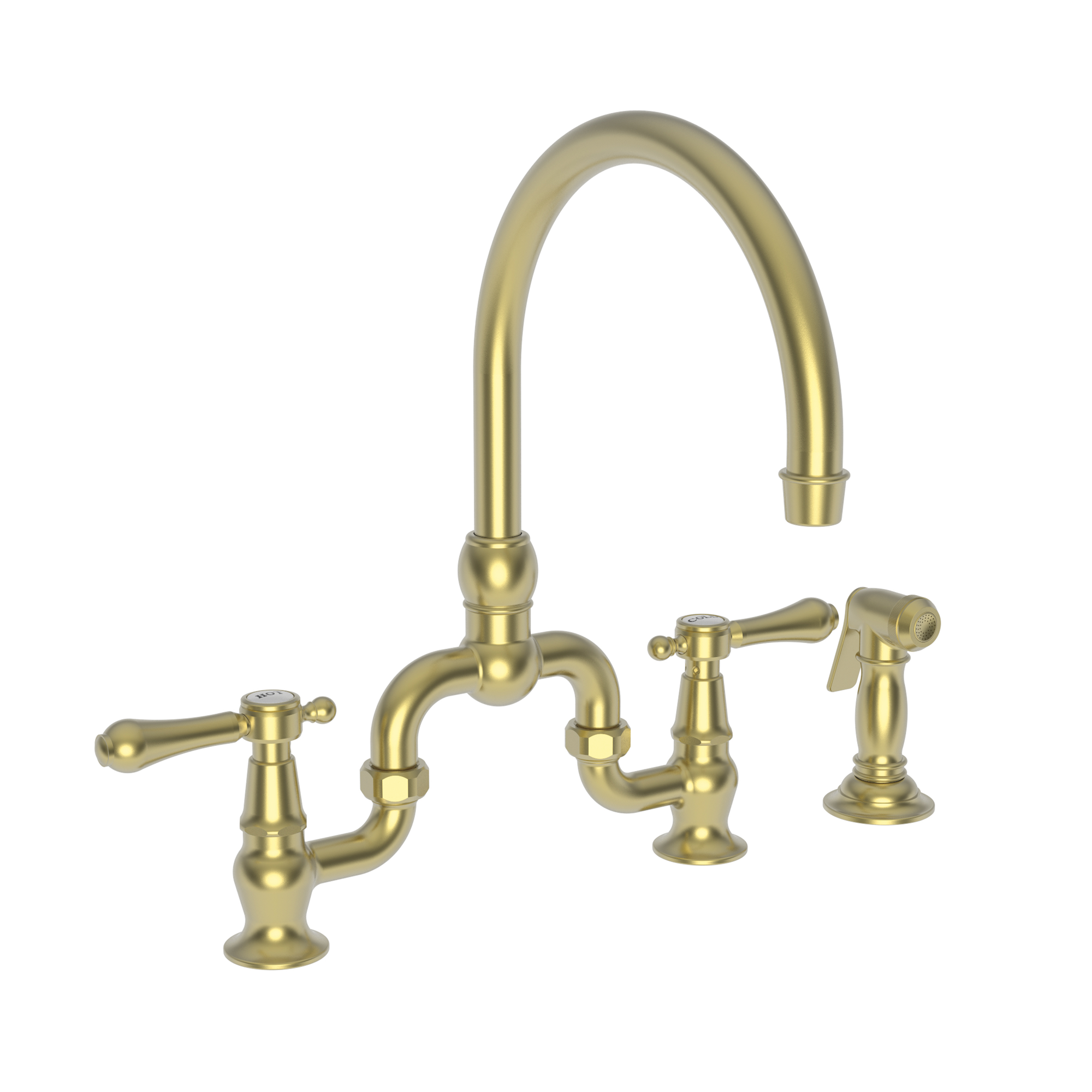Newport Brass Chesterfield® Kitchen Bridge Faucet with Side Spray