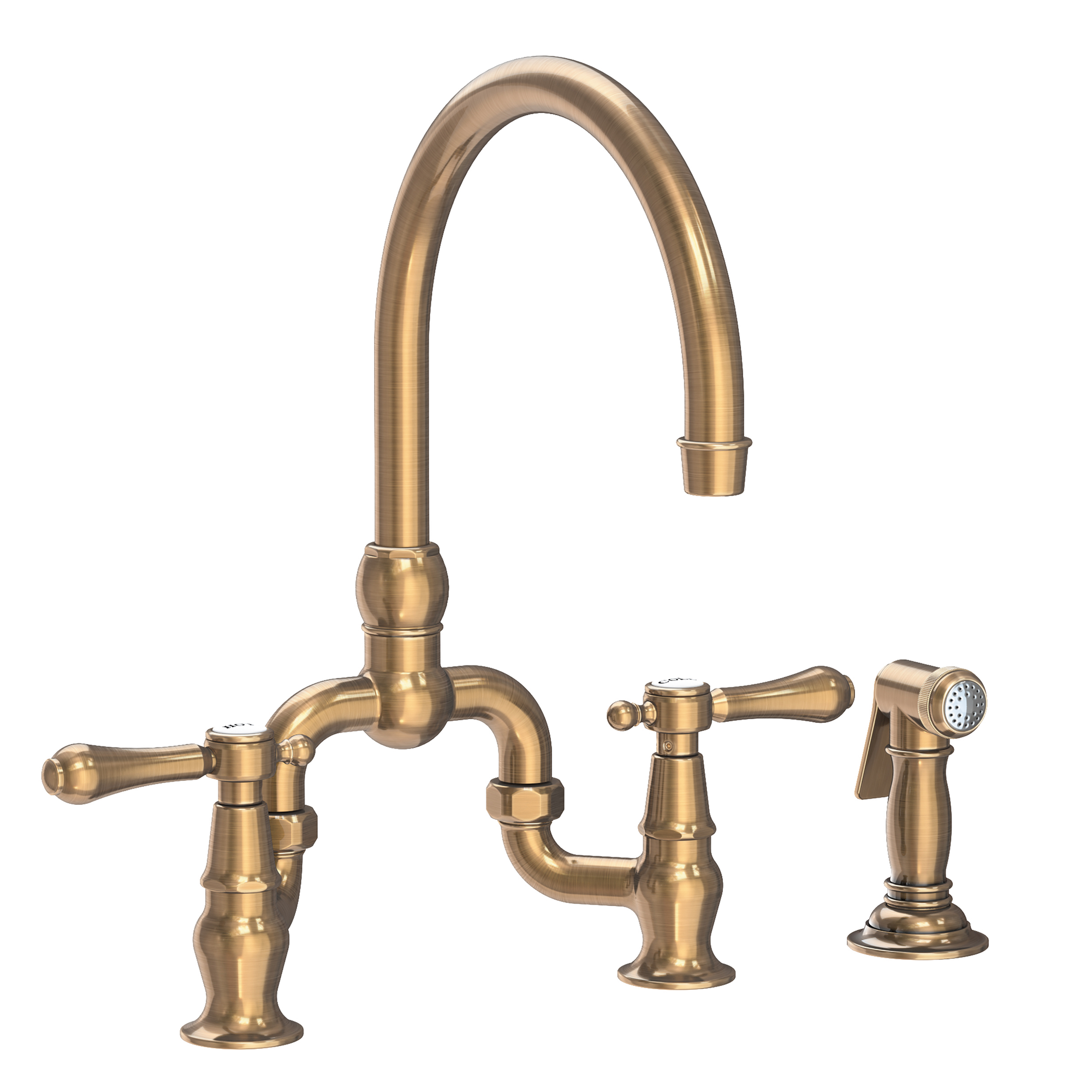 Newport Brass Chesterfield® Kitchen Bridge Faucet with Side Spray