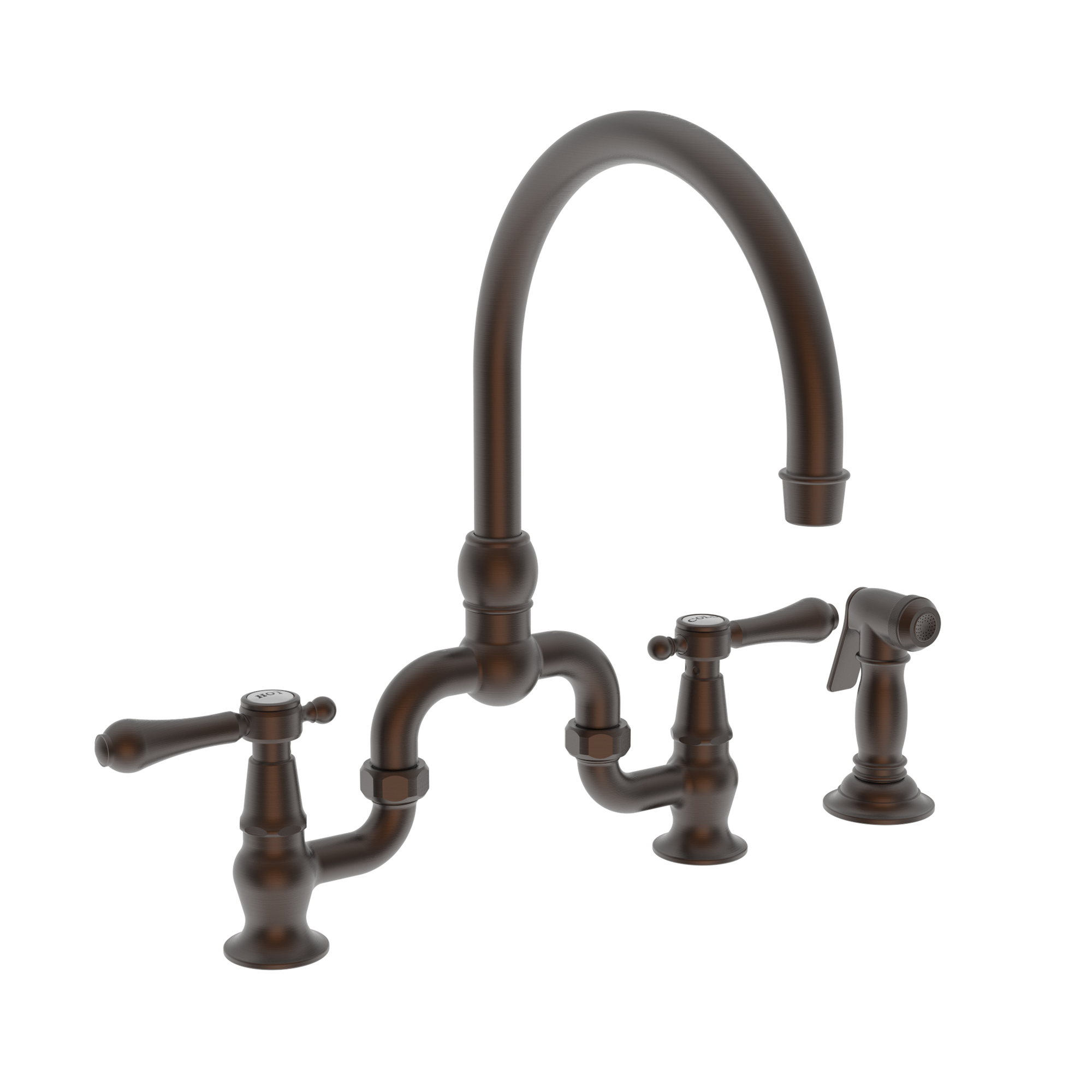 Newport Brass Chesterfield® Kitchen Bridge Faucet with Side Spray