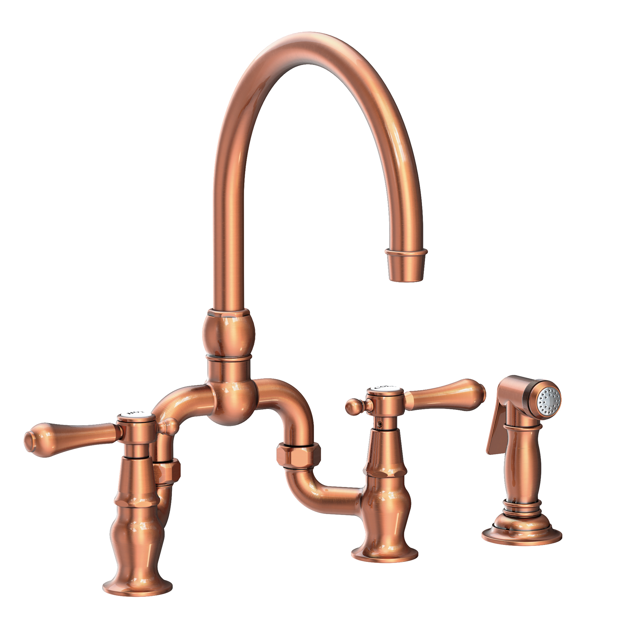 Newport Brass Chesterfield® Kitchen Bridge Faucet with Side Spray