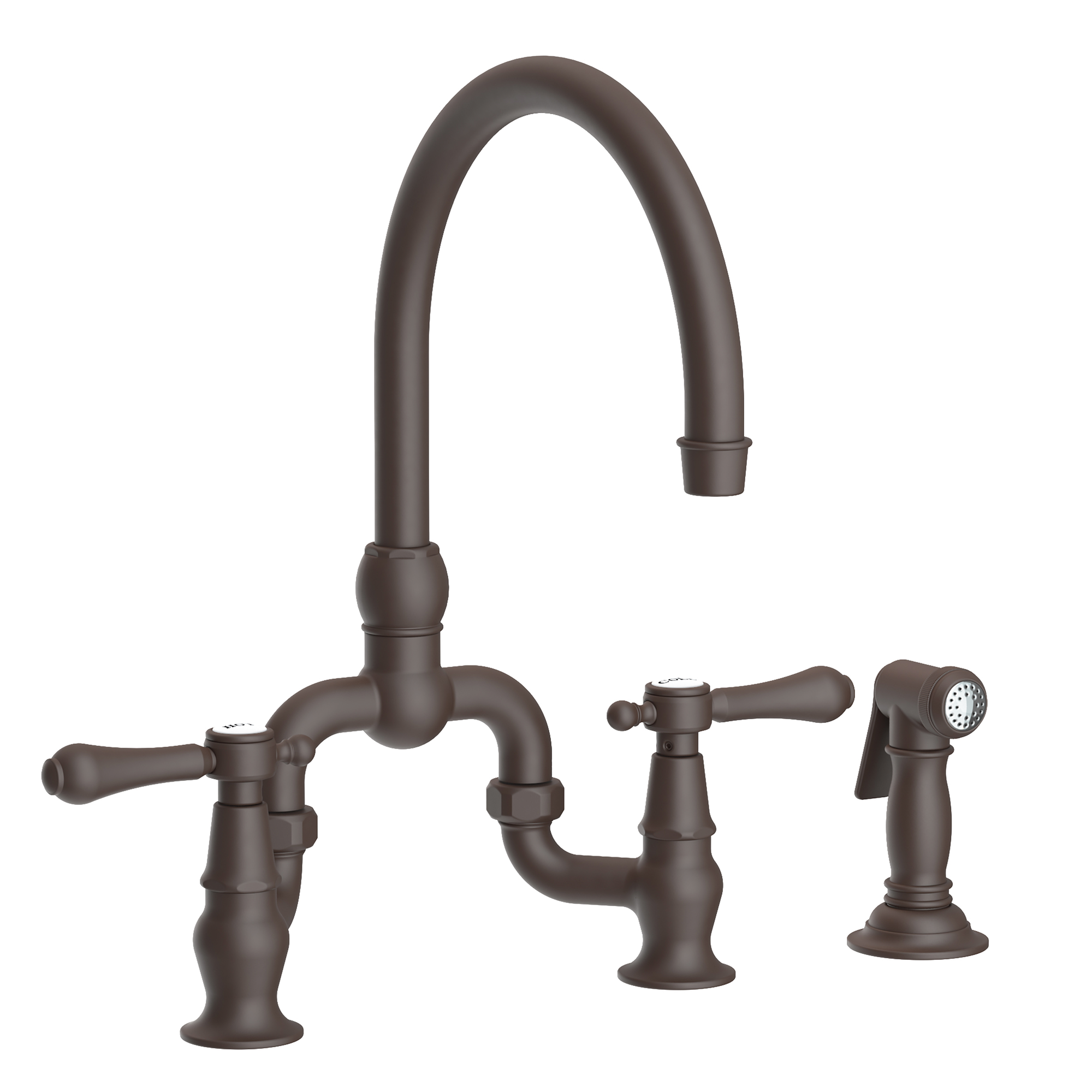 Newport Brass Chesterfield® Kitchen Bridge Faucet with Side Spray