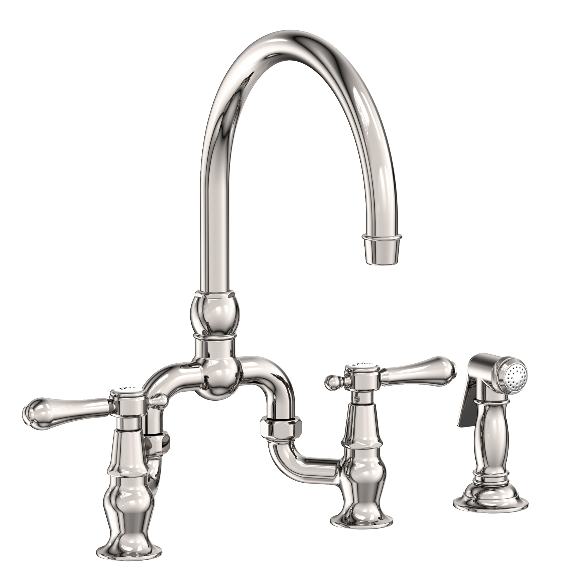 Newport Brass Chesterfield® Kitchen Bridge Faucet with Side Spray