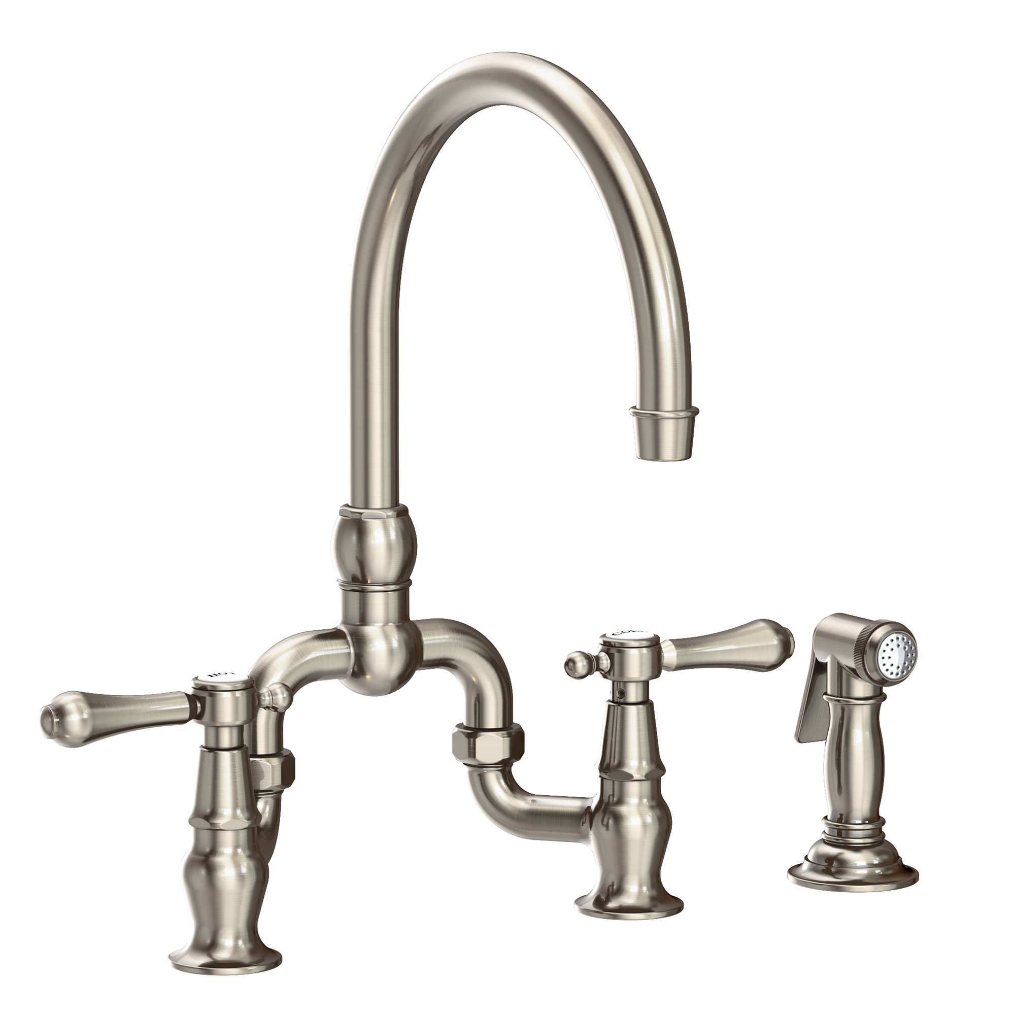 Newport Brass Chesterfield® Kitchen Bridge Faucet with Side Spray
