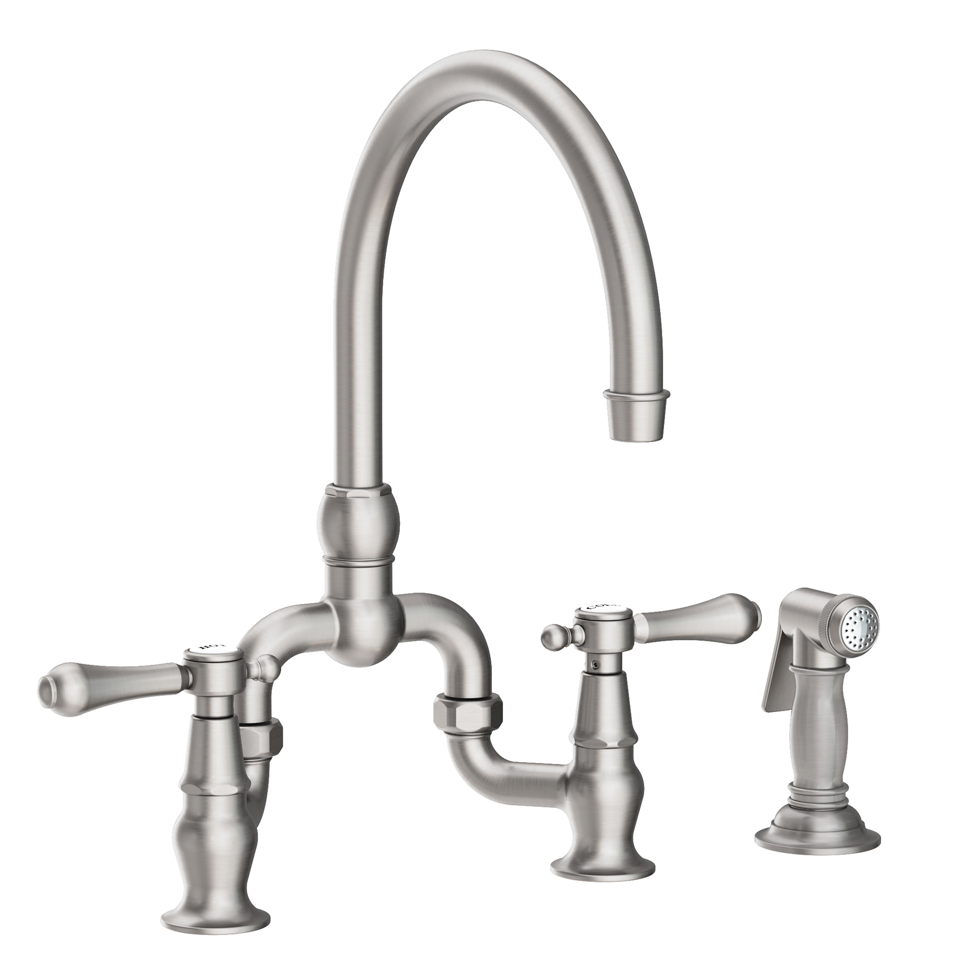 Newport Brass Chesterfield® Kitchen Bridge Faucet with Side Spray