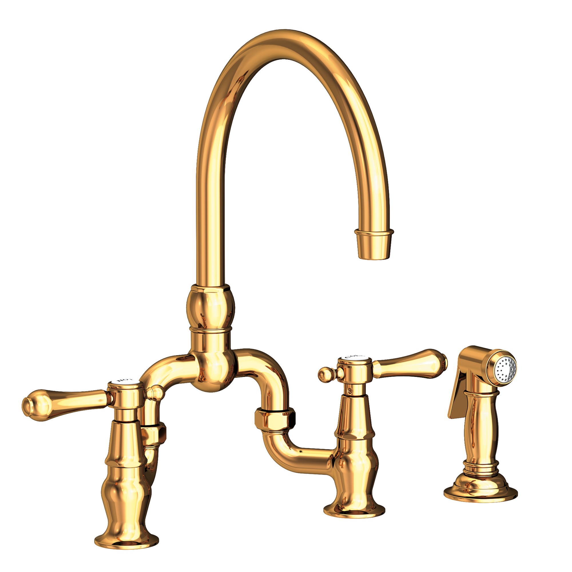 Newport Brass Chesterfield® Kitchen Bridge Faucet with Side Spray