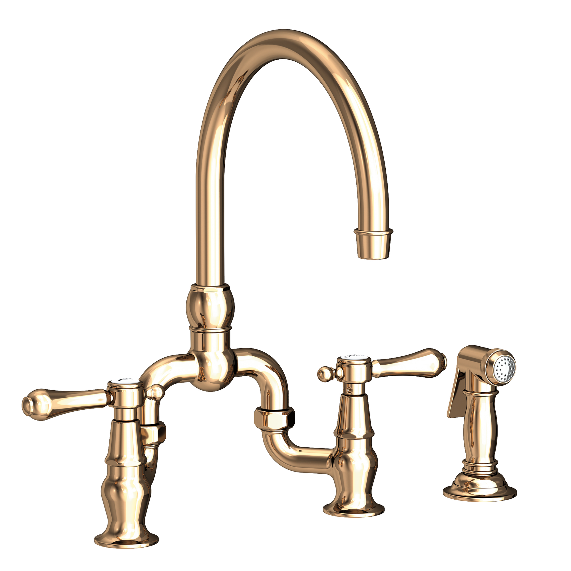 Newport Brass Chesterfield® Kitchen Bridge Faucet with Side Spray