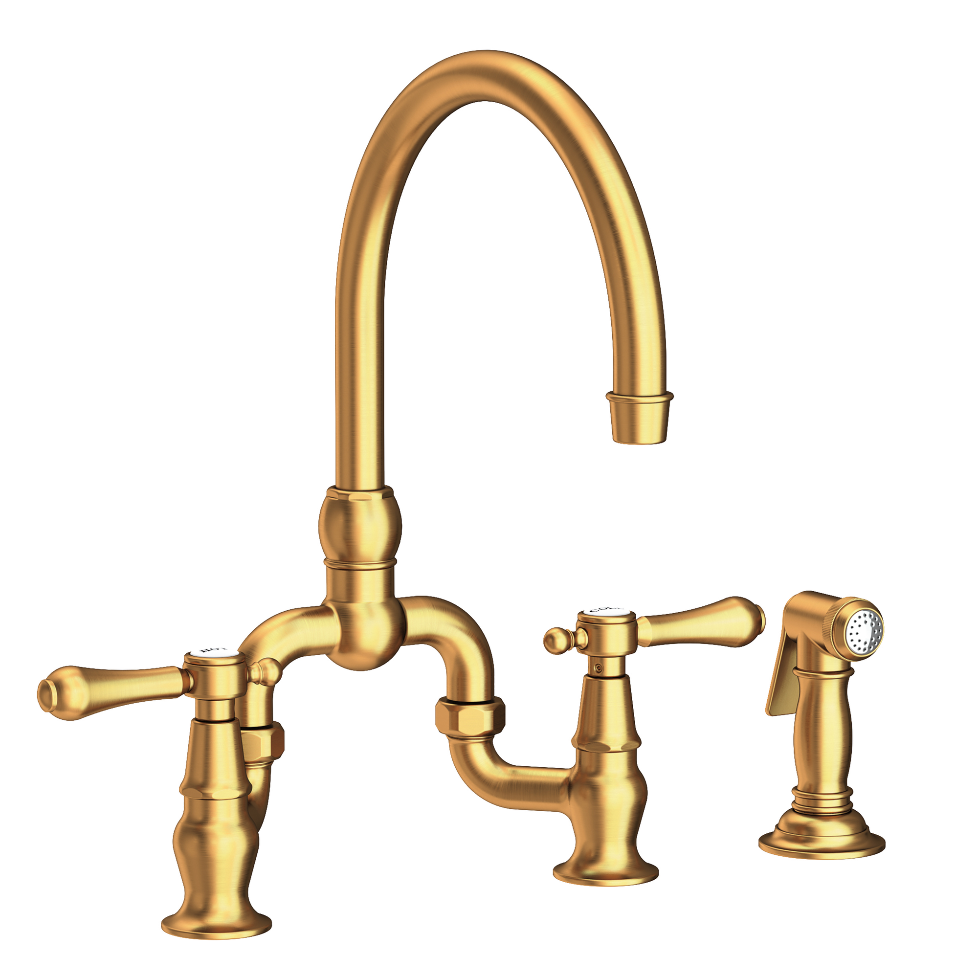 Newport Brass Chesterfield® Kitchen Bridge Faucet with Side Spray