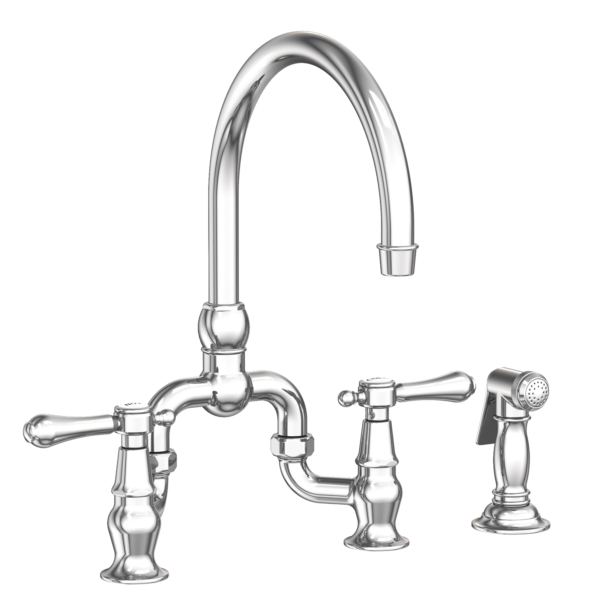 Newport Brass Chesterfield® Kitchen Bridge Faucet with Side Spray