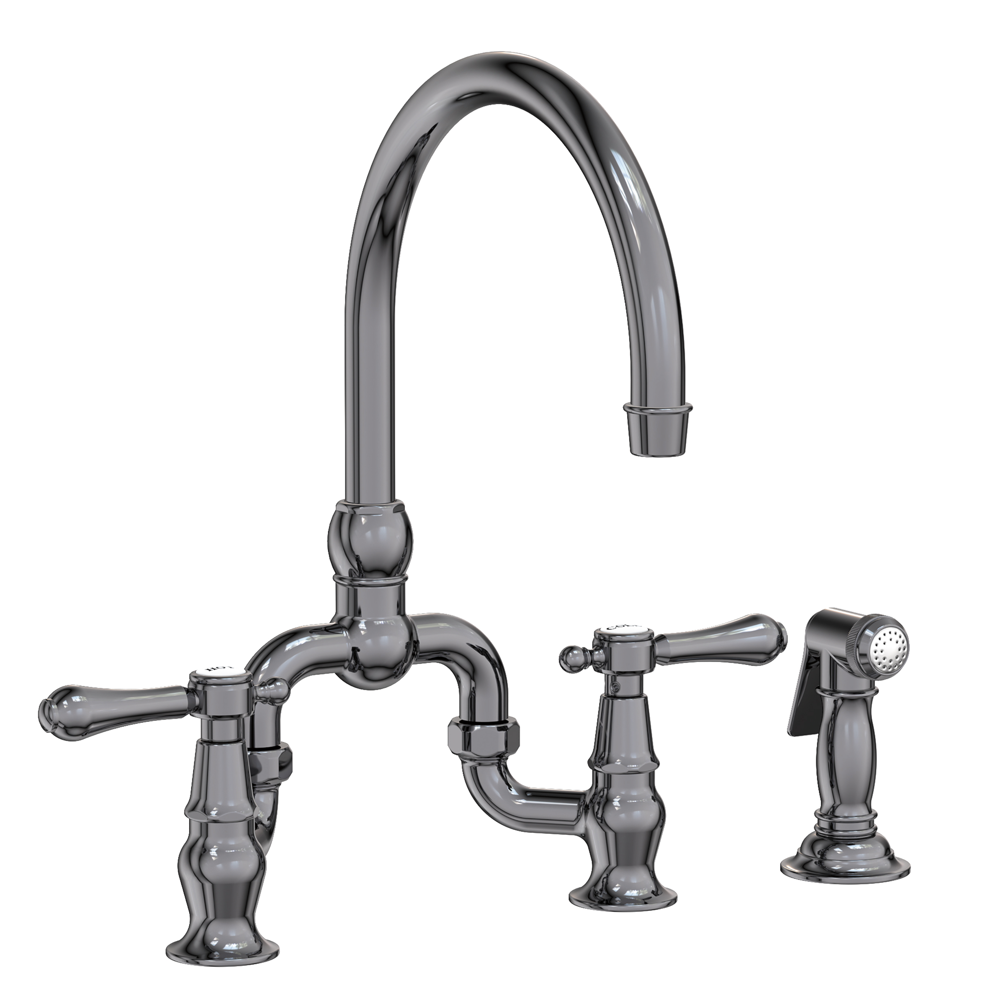 Newport Brass Chesterfield® Kitchen Bridge Faucet with Side Spray