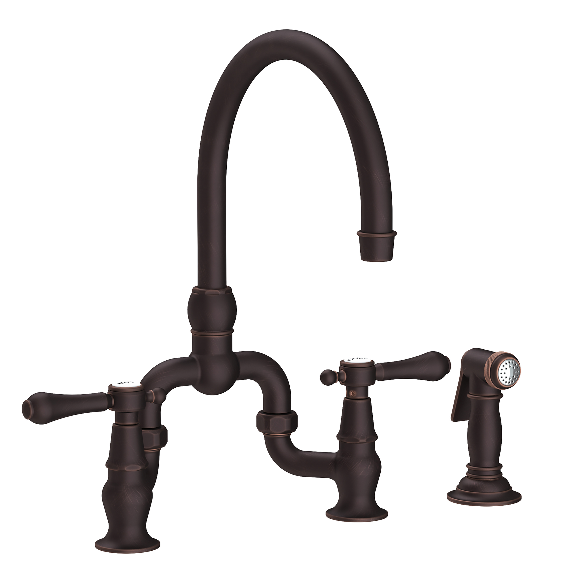 Newport Brass Chesterfield® Kitchen Bridge Faucet with Side Spray