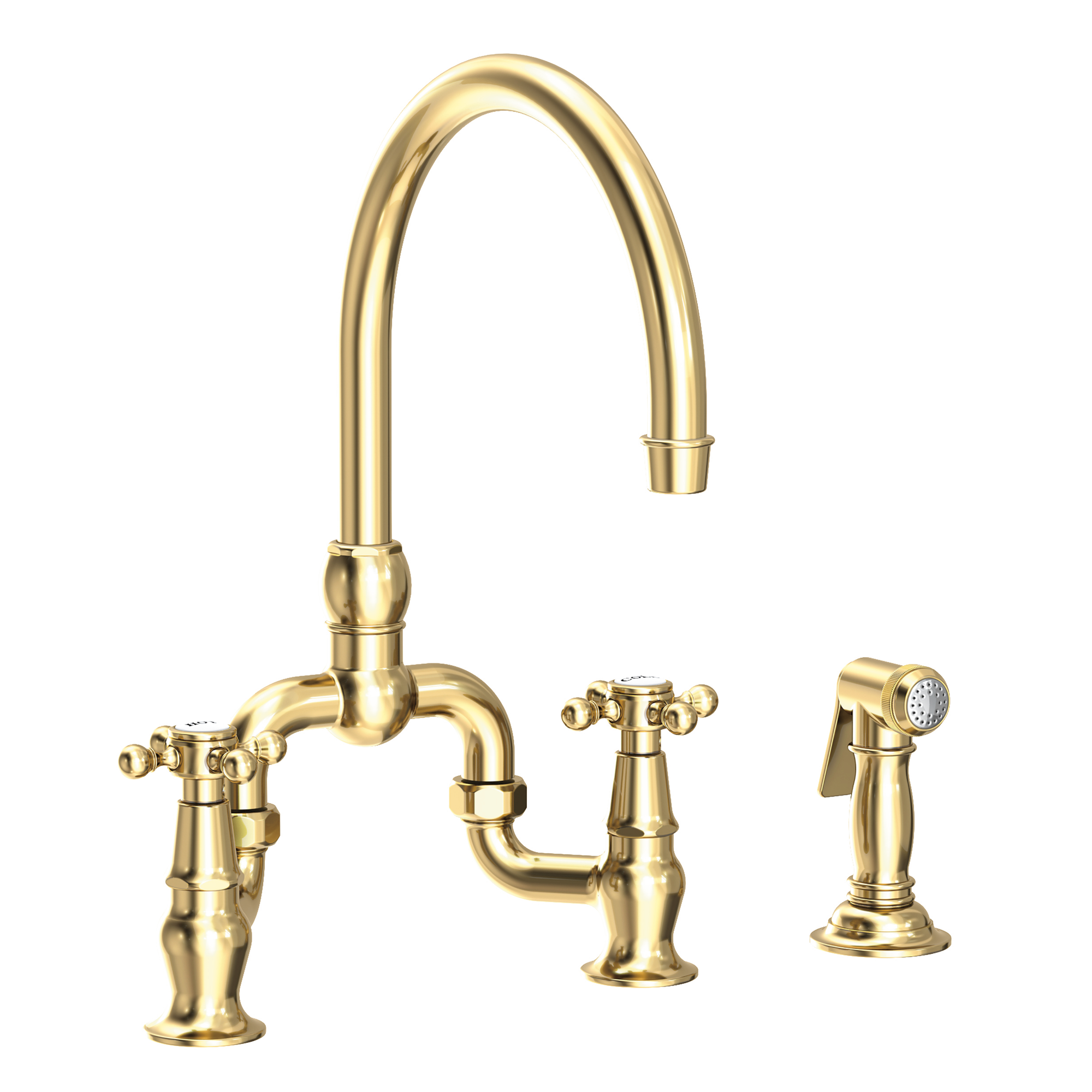 Newport Brass Chesterfield® Kitchen Bridge Faucet with Side Spray