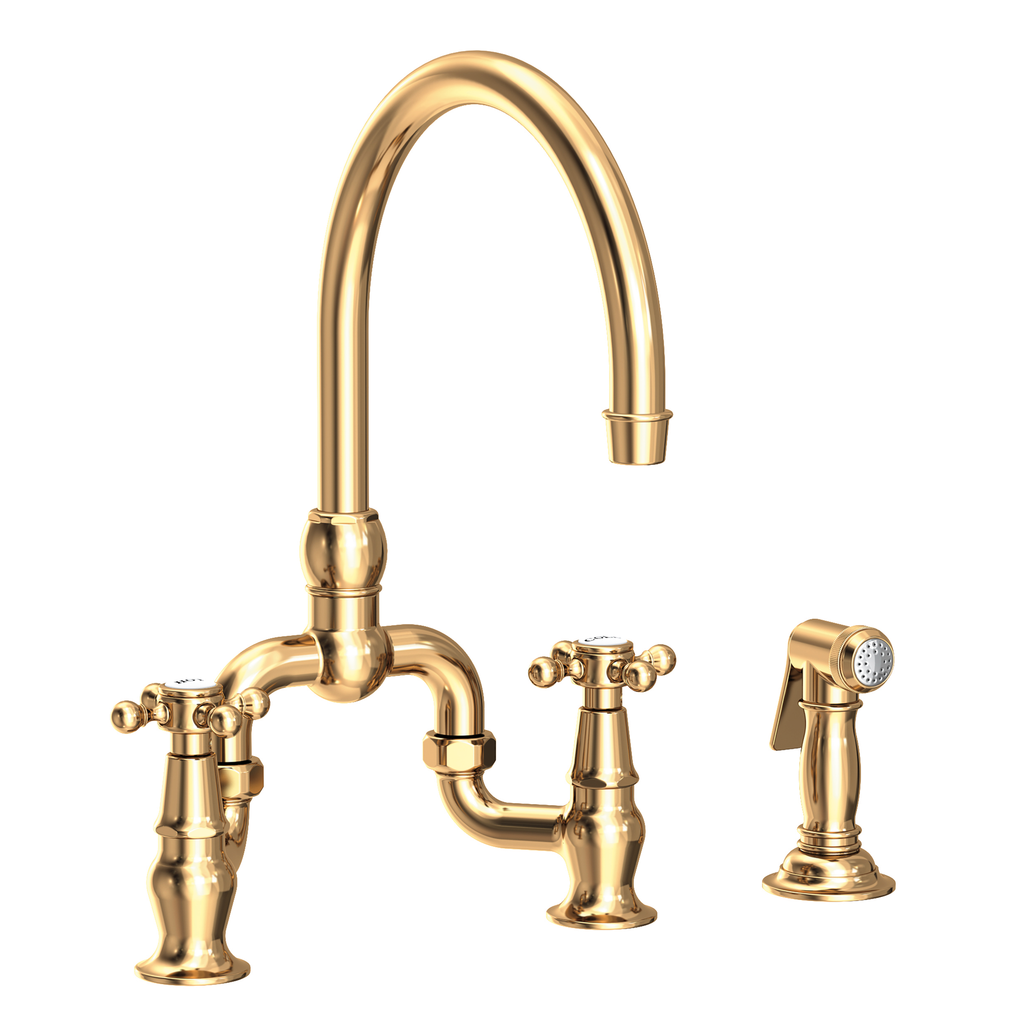 Newport Brass Chesterfield® Kitchen Bridge Faucet with Side Spray