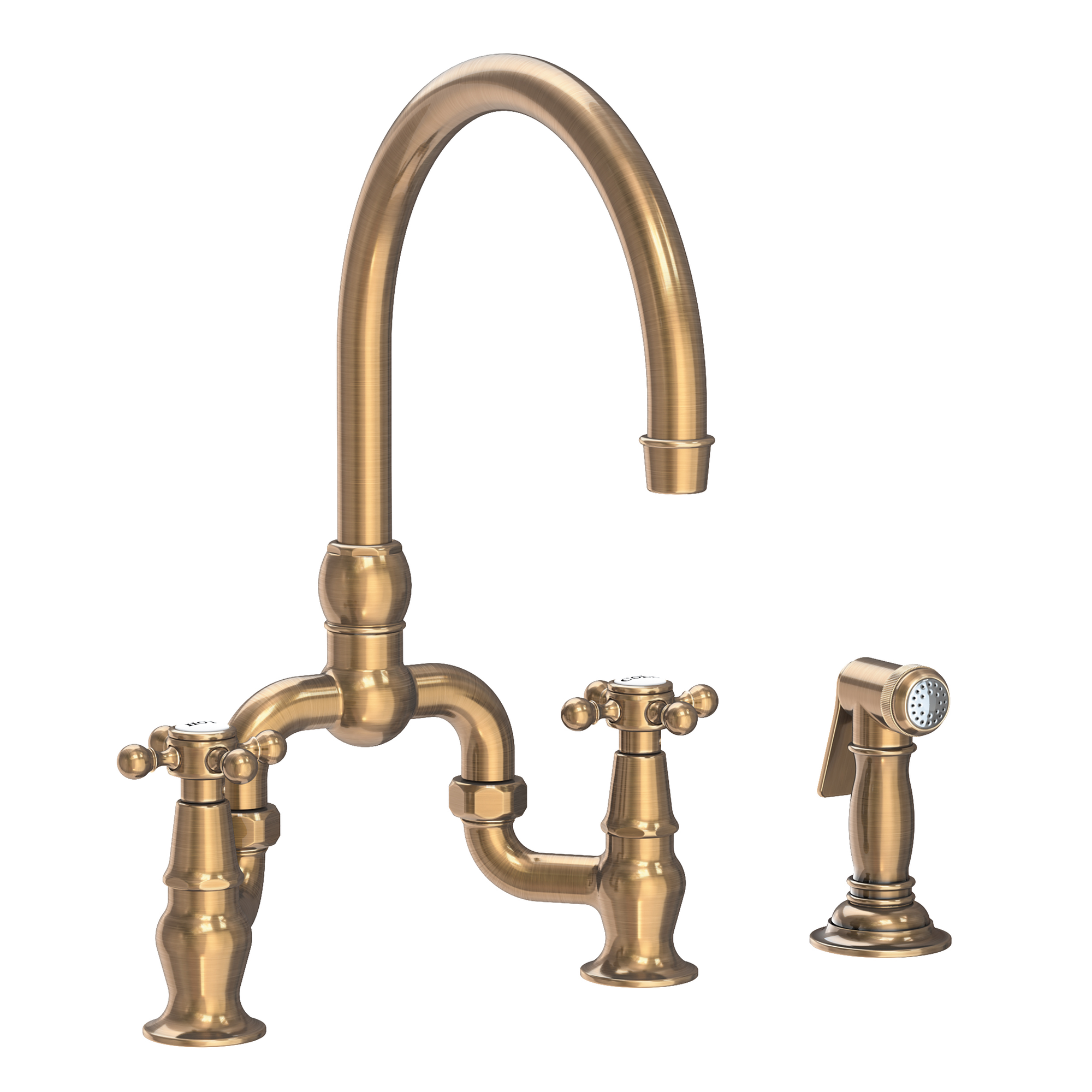 Newport Brass Chesterfield® Kitchen Bridge Faucet with Side Spray