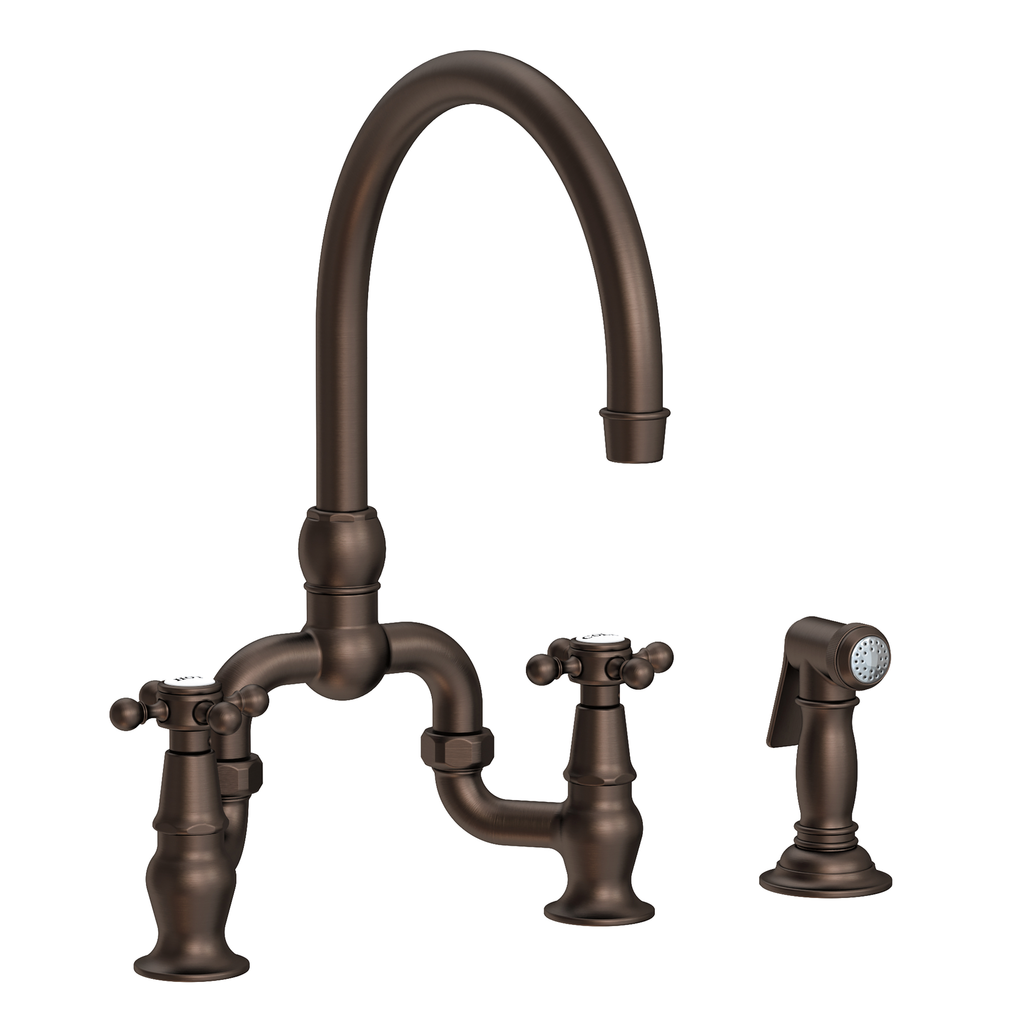 Newport Brass Chesterfield® Kitchen Bridge Faucet with Side Spray