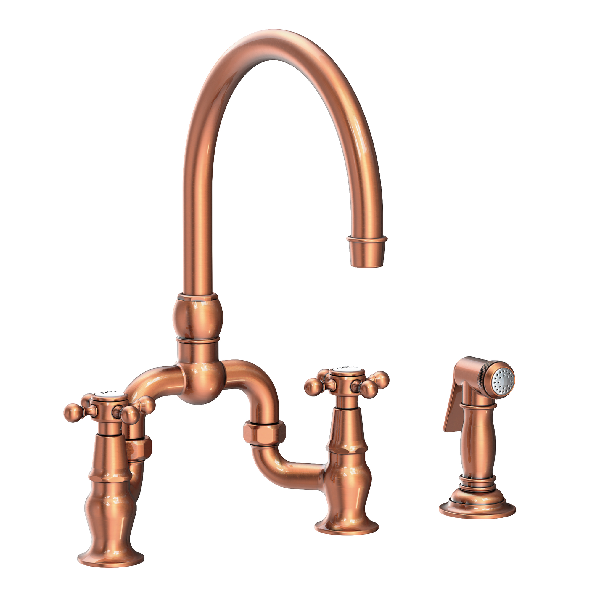 Newport Brass Chesterfield® Kitchen Bridge Faucet with Side Spray