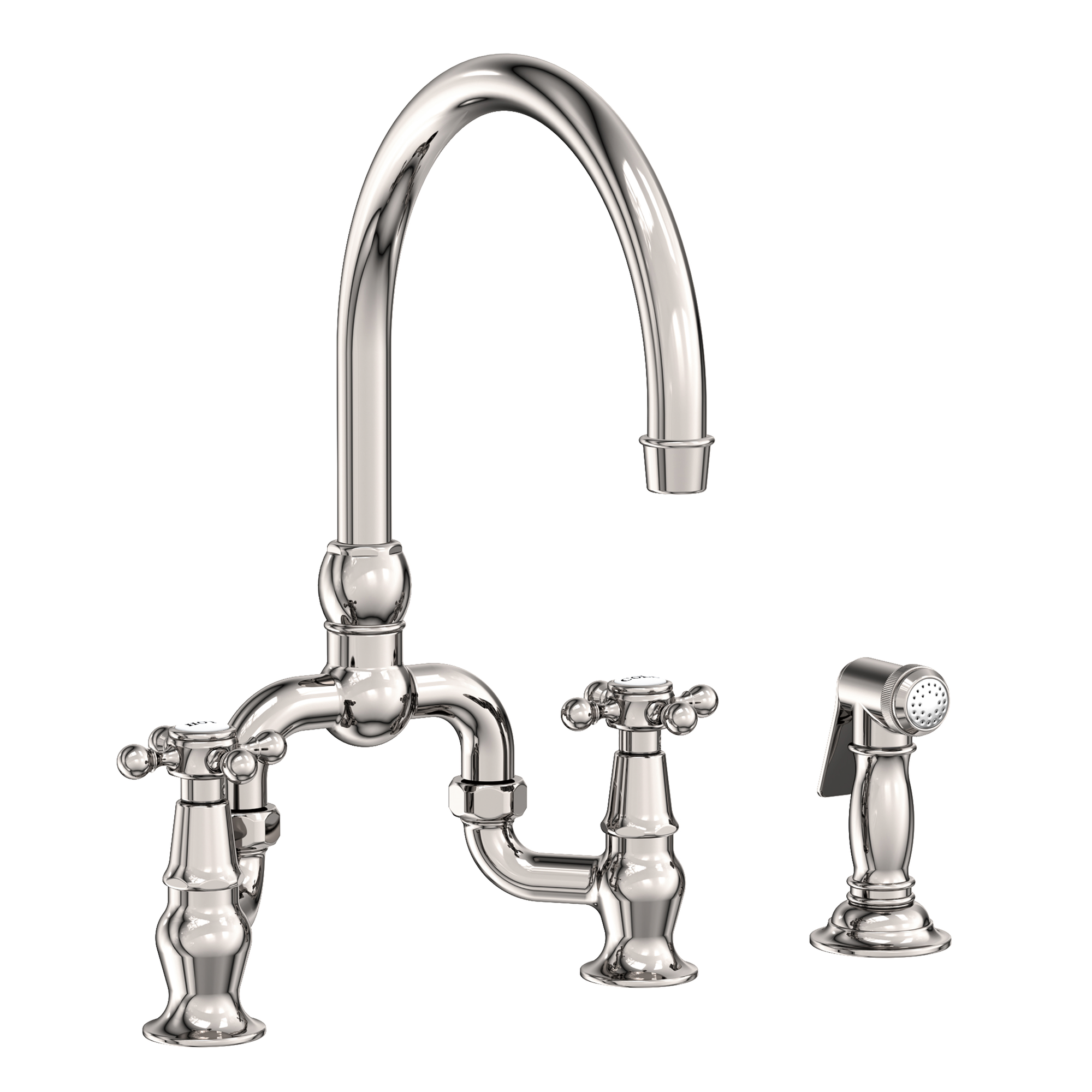 Newport Brass Chesterfield® Kitchen Bridge Faucet with Side Spray