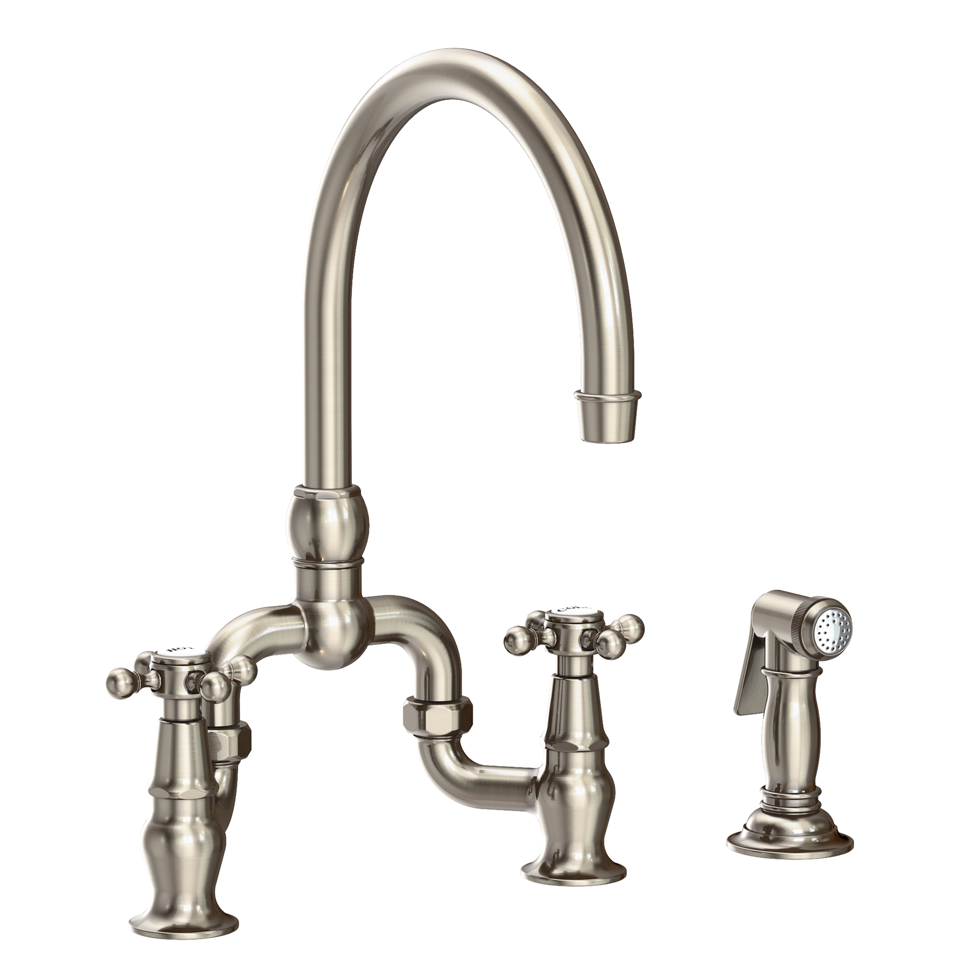 Newport Brass Chesterfield® Kitchen Bridge Faucet with Side Spray