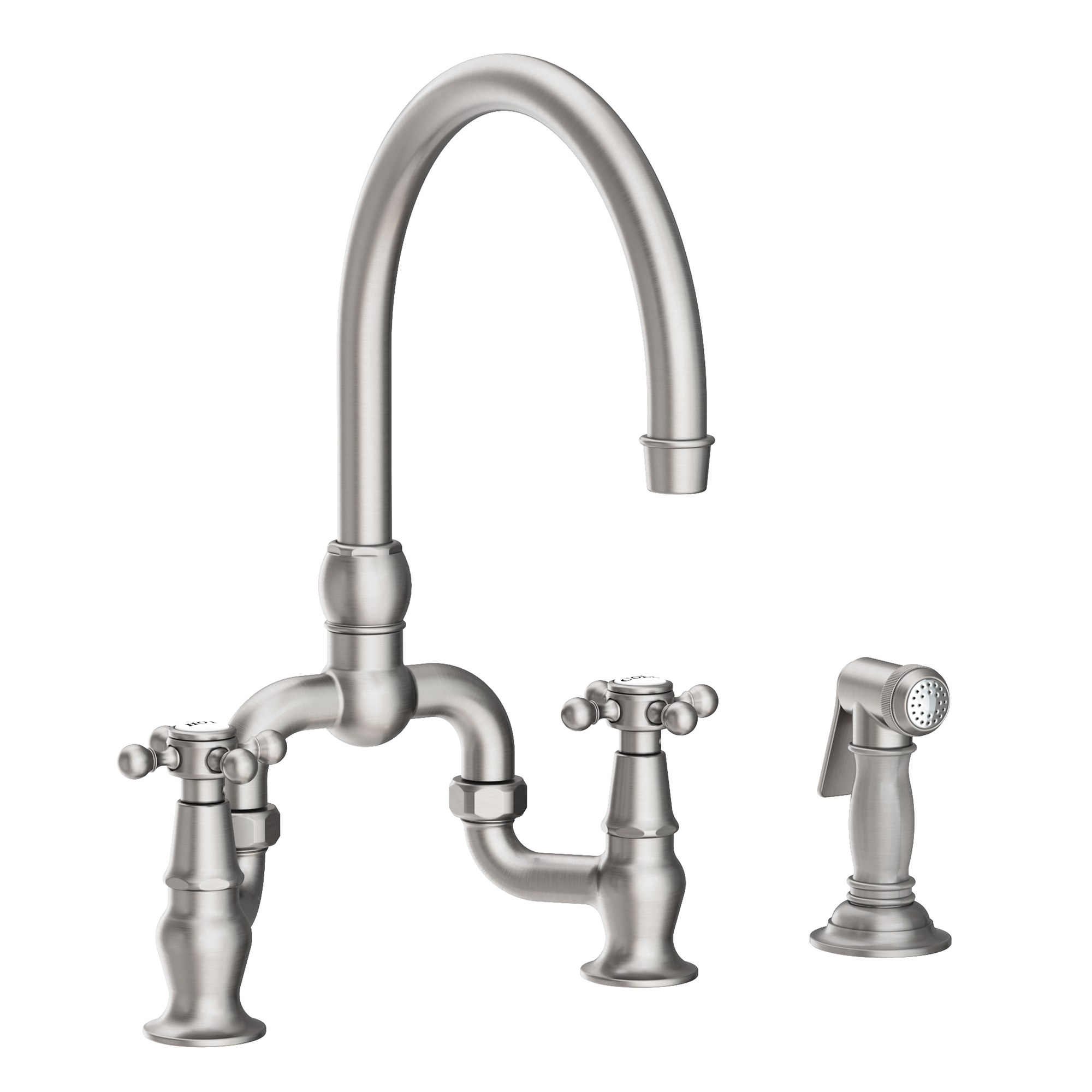 Newport Brass Chesterfield® Kitchen Bridge Faucet with Side Spray