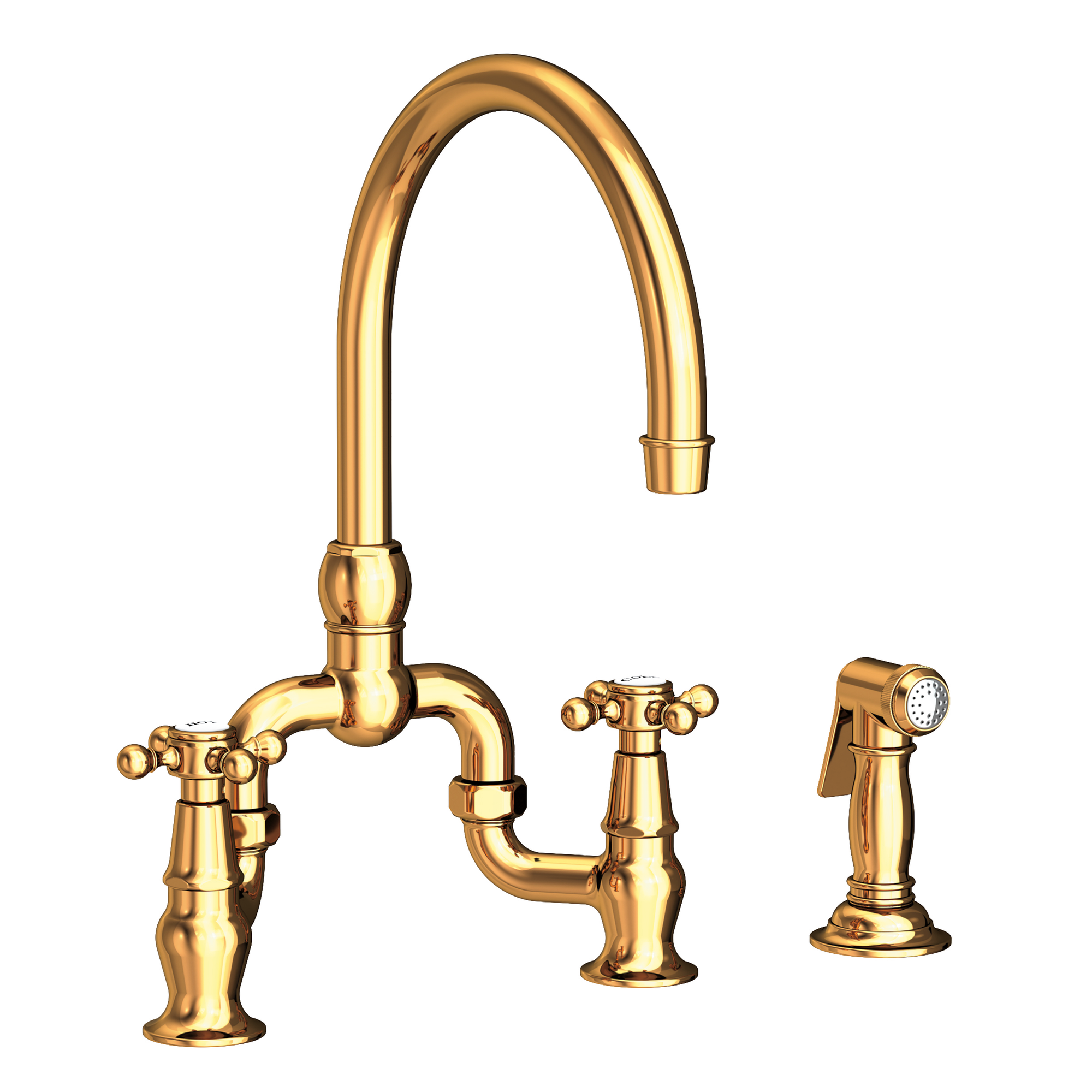 Newport Brass Chesterfield® Kitchen Bridge Faucet with Side Spray