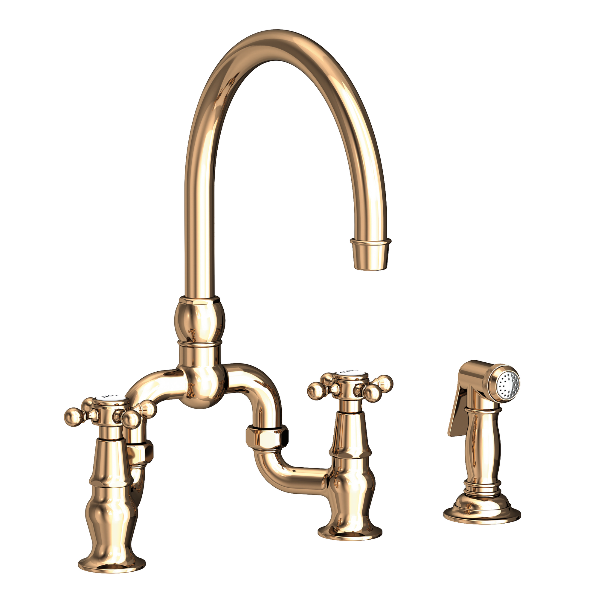Newport Brass Chesterfield® Kitchen Bridge Faucet with Side Spray