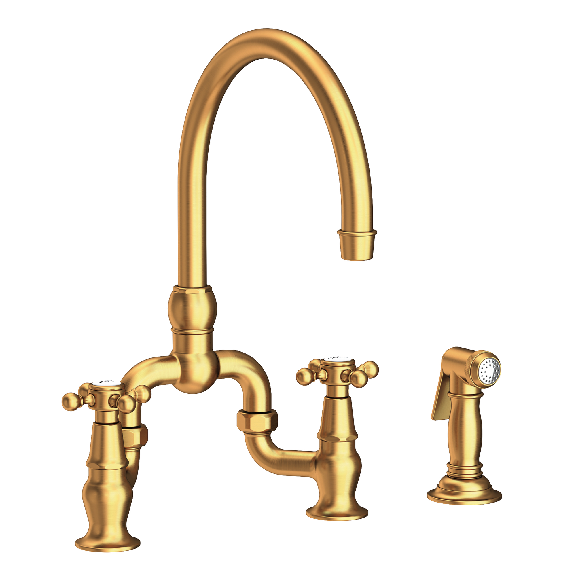 Newport Brass Chesterfield® Kitchen Bridge Faucet with Side Spray