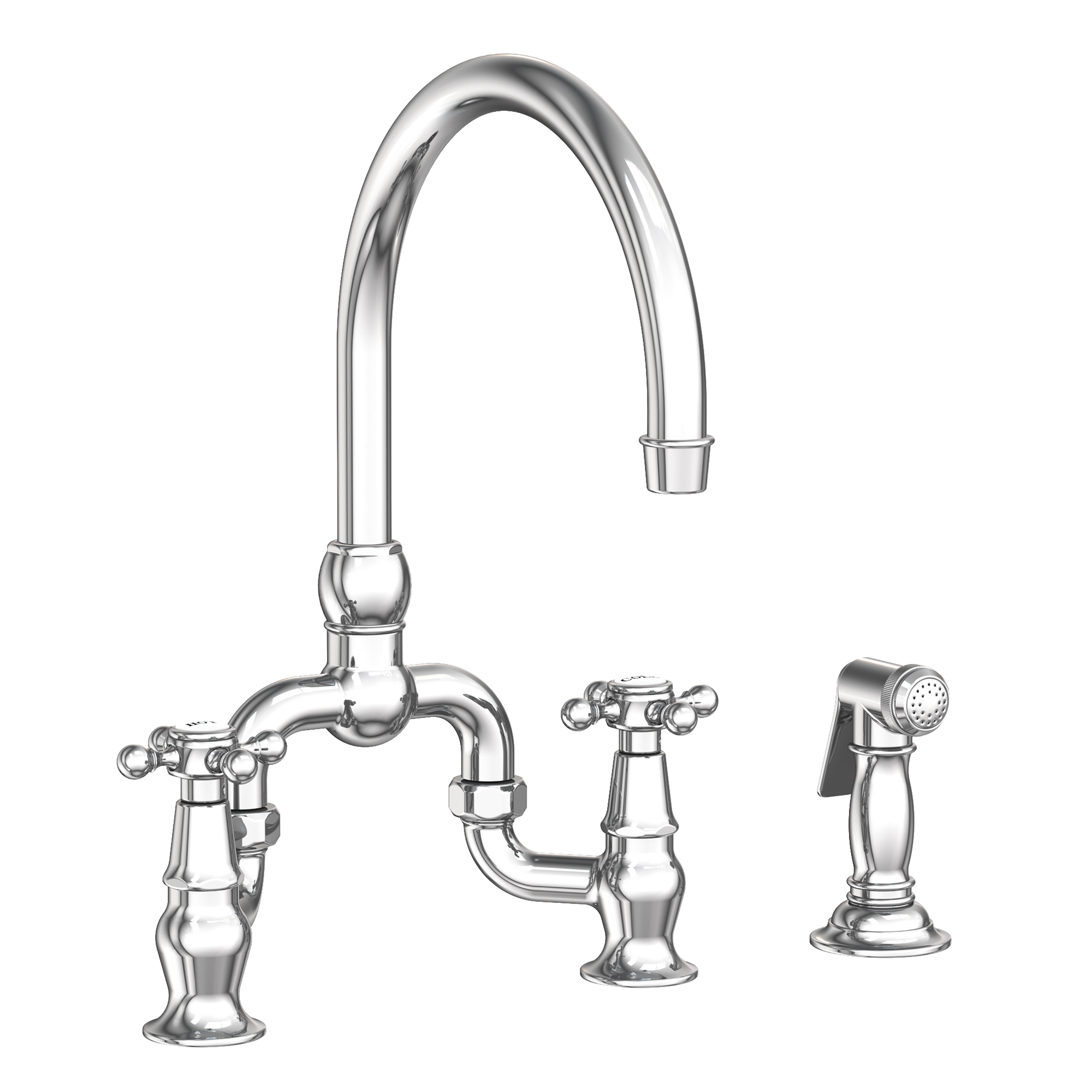 Newport Brass Chesterfield® Kitchen Bridge Faucet with Side Spray