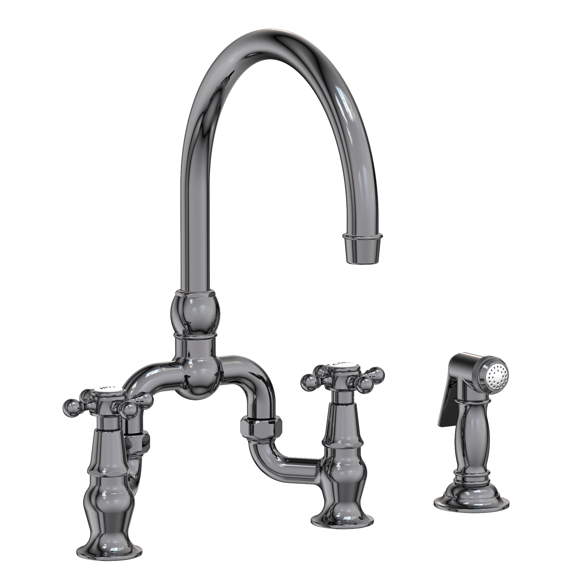 Newport Brass Chesterfield® Kitchen Bridge Faucet with Side Spray