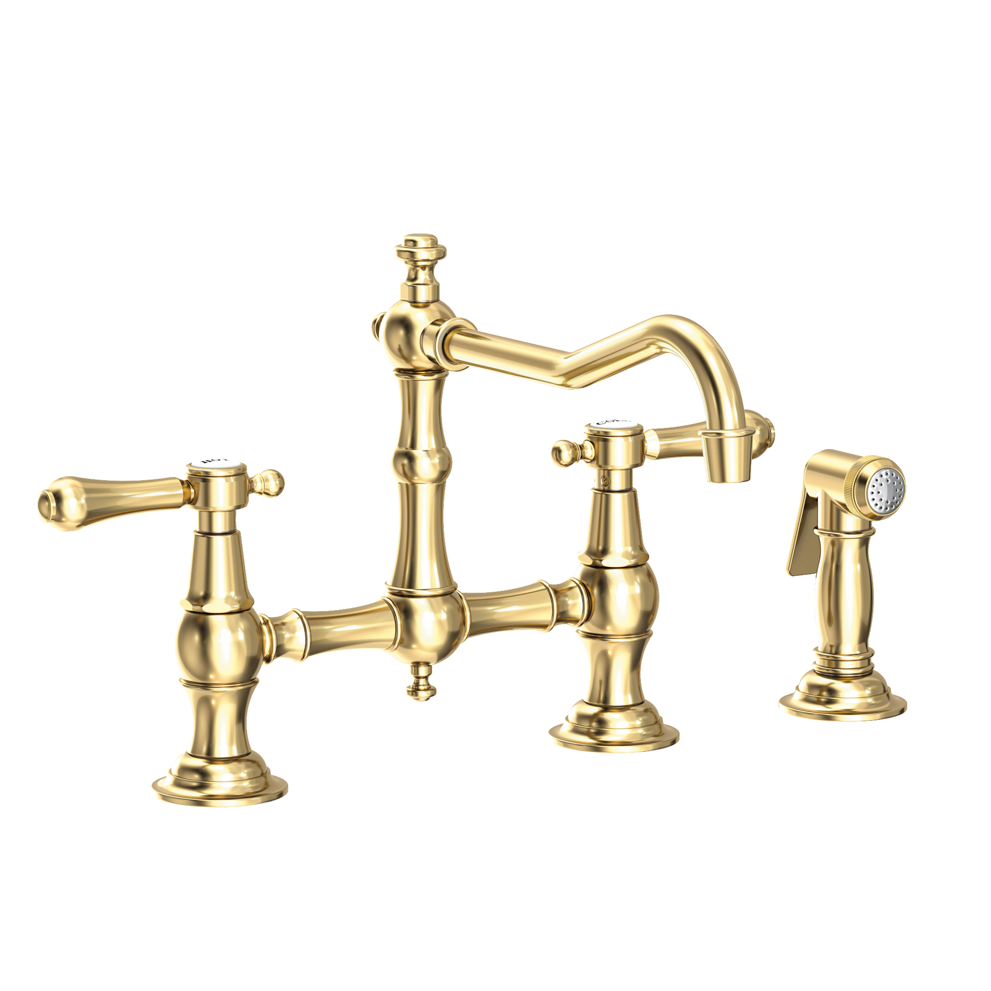 Newport Brass Chesterfield® Kitchen Bridge Faucet with Side Spray