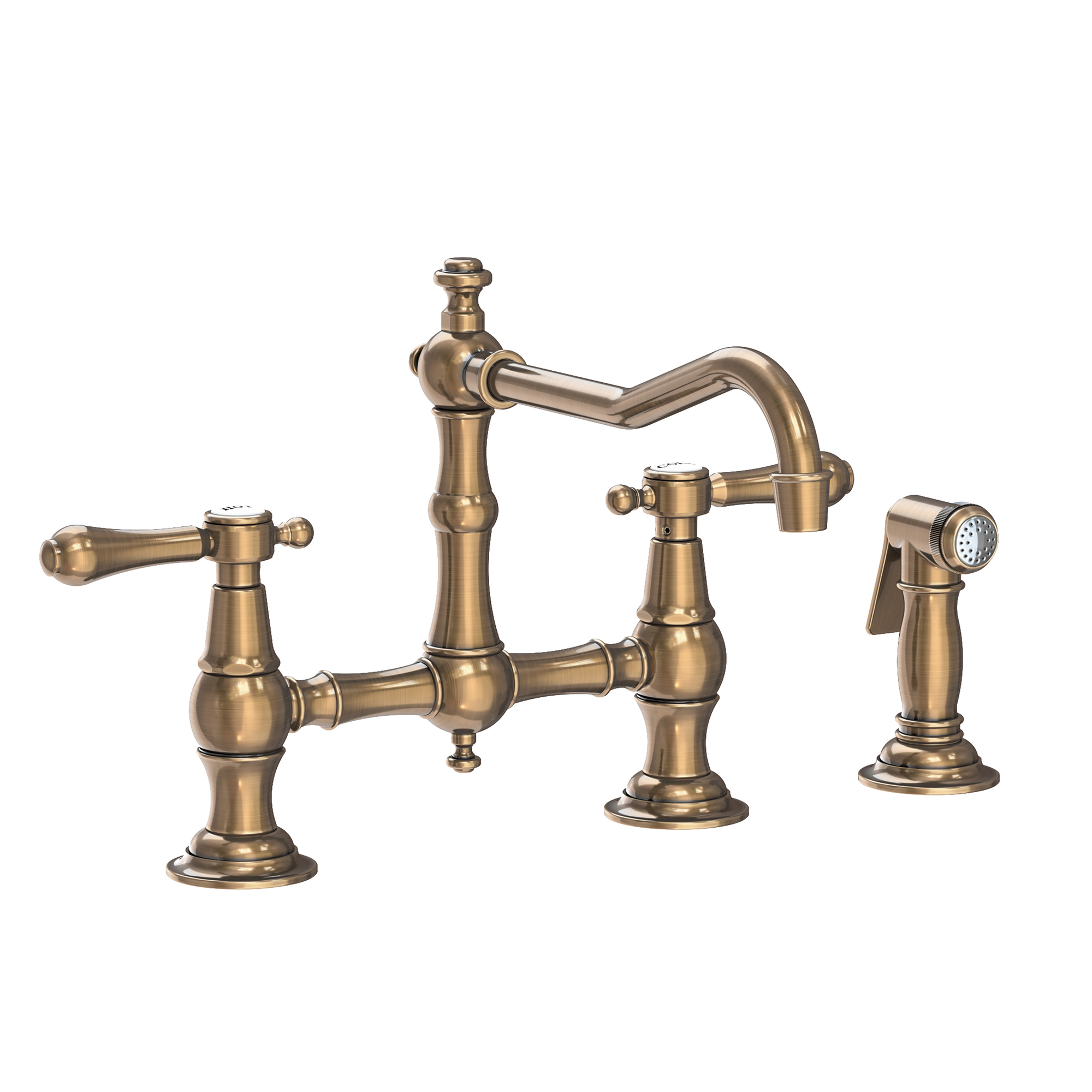 Newport Brass Chesterfield® Kitchen Bridge Faucet with Side Spray