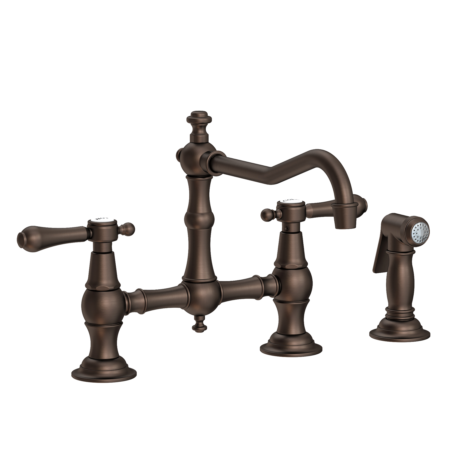 Newport Brass Chesterfield® Kitchen Bridge Faucet with Side Spray