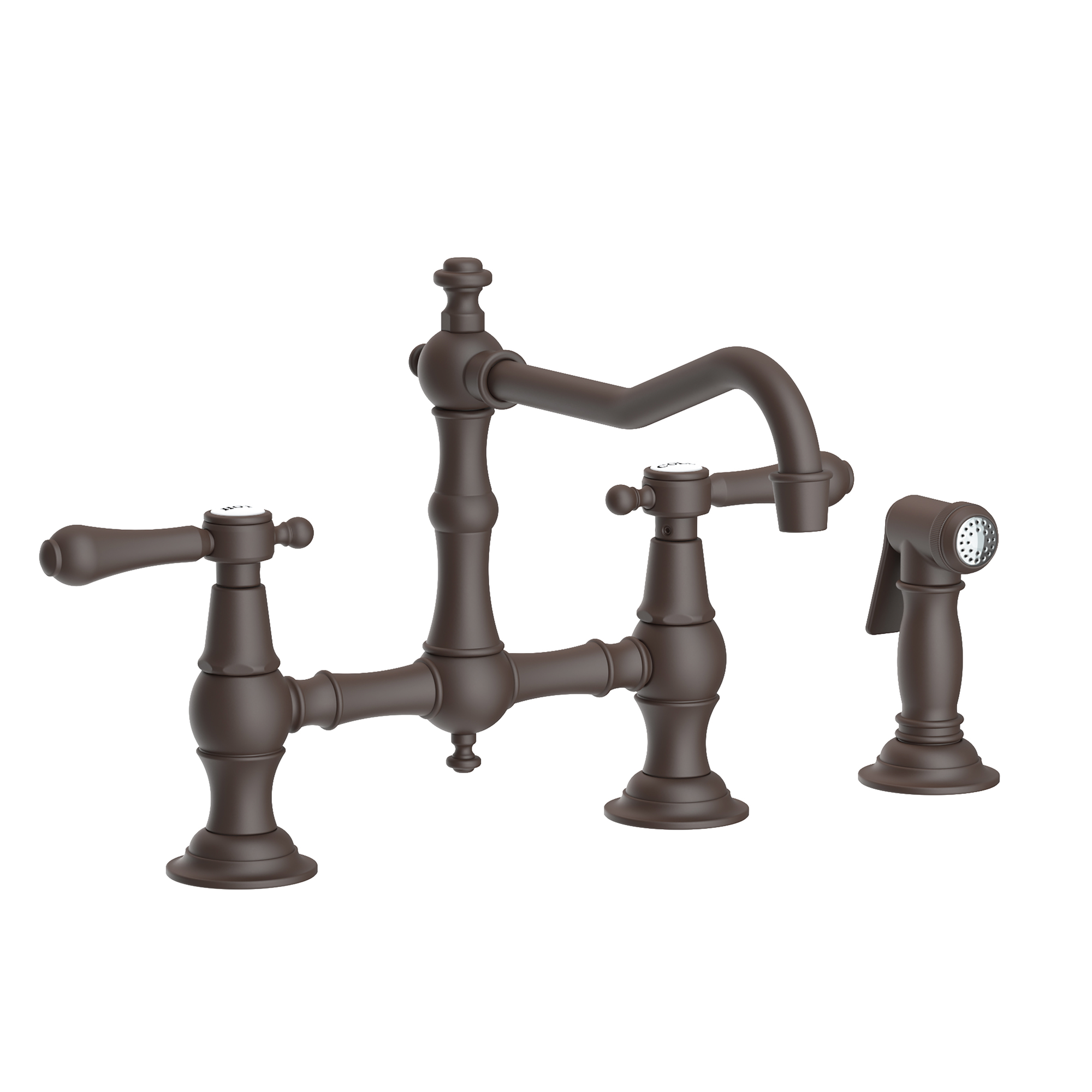 Newport Brass Chesterfield® Kitchen Bridge Faucet with Side Spray