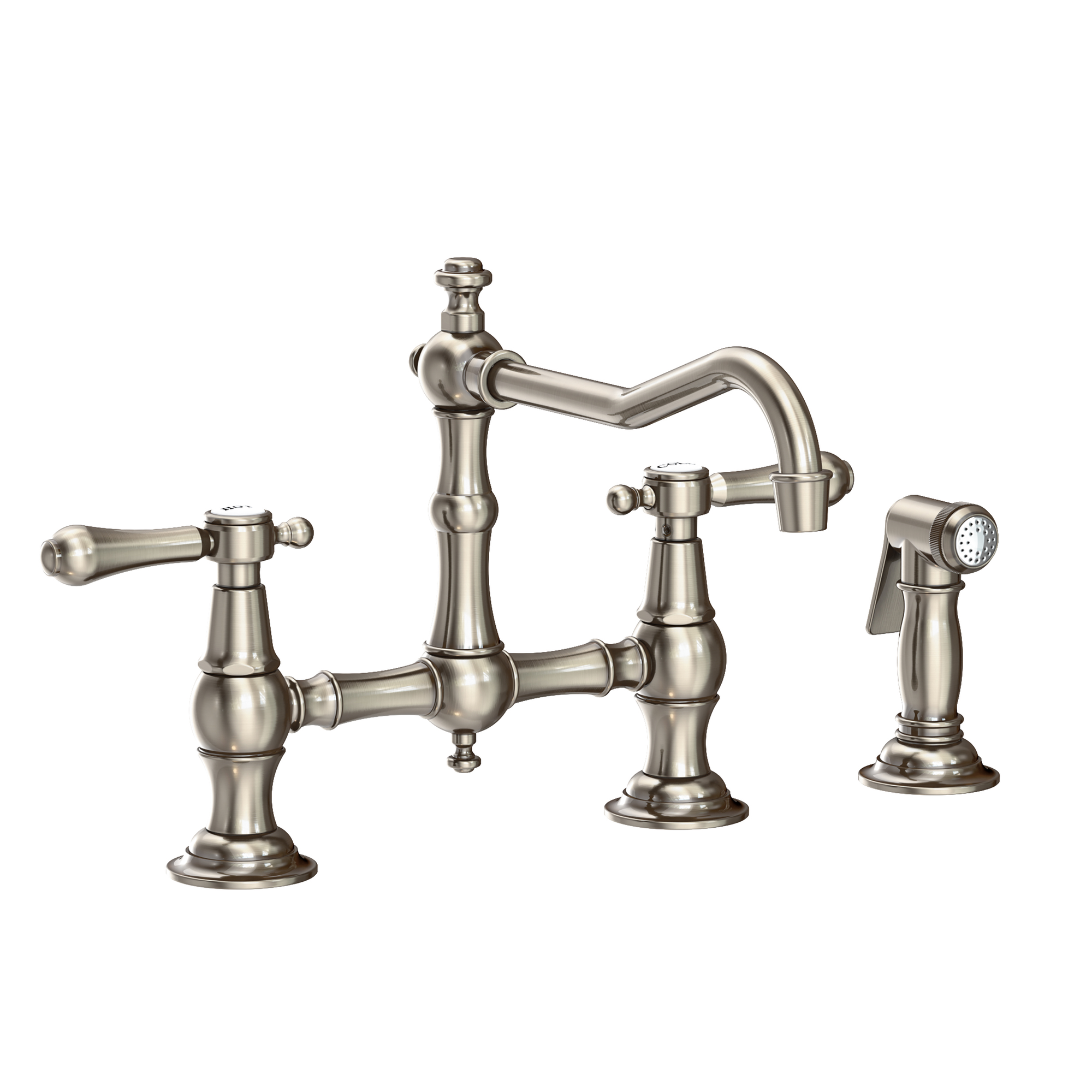 Newport Brass Chesterfield® Kitchen Bridge Faucet with Side Spray