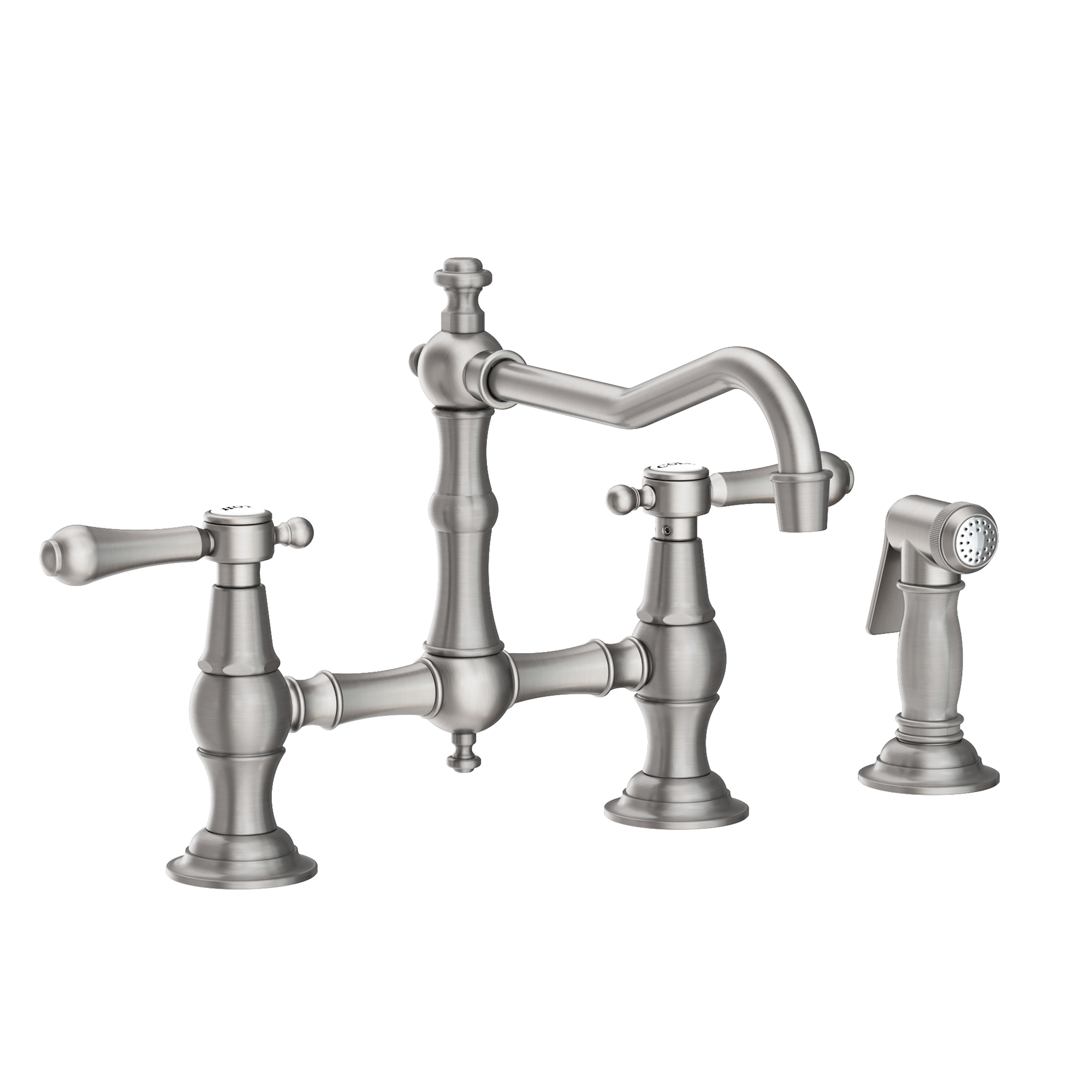 Newport Brass Chesterfield® Kitchen Bridge Faucet with Side Spray
