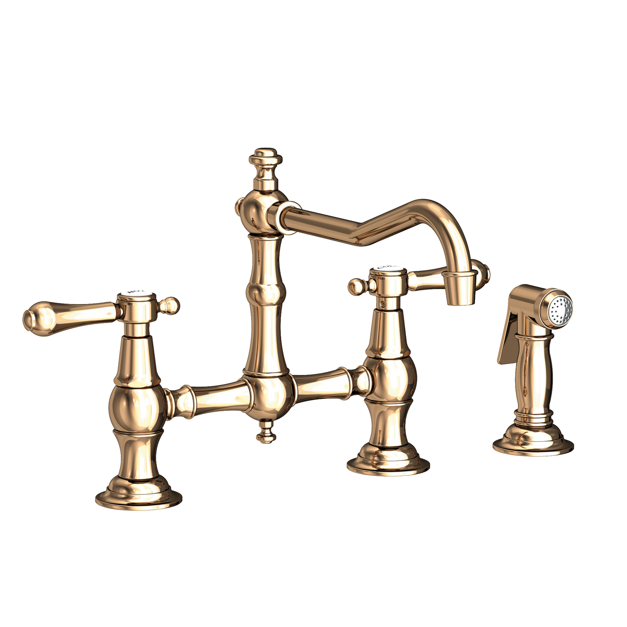 Newport Brass Chesterfield® Kitchen Bridge Faucet with Side Spray