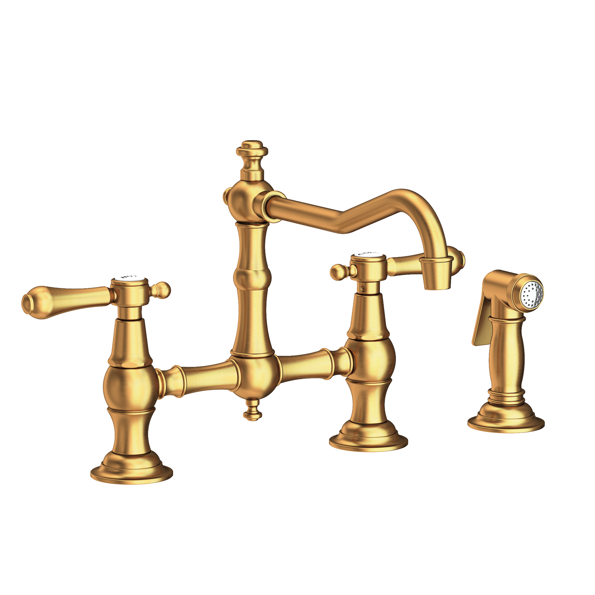 Newport Brass Chesterfield® Kitchen Bridge Faucet with Side Spray