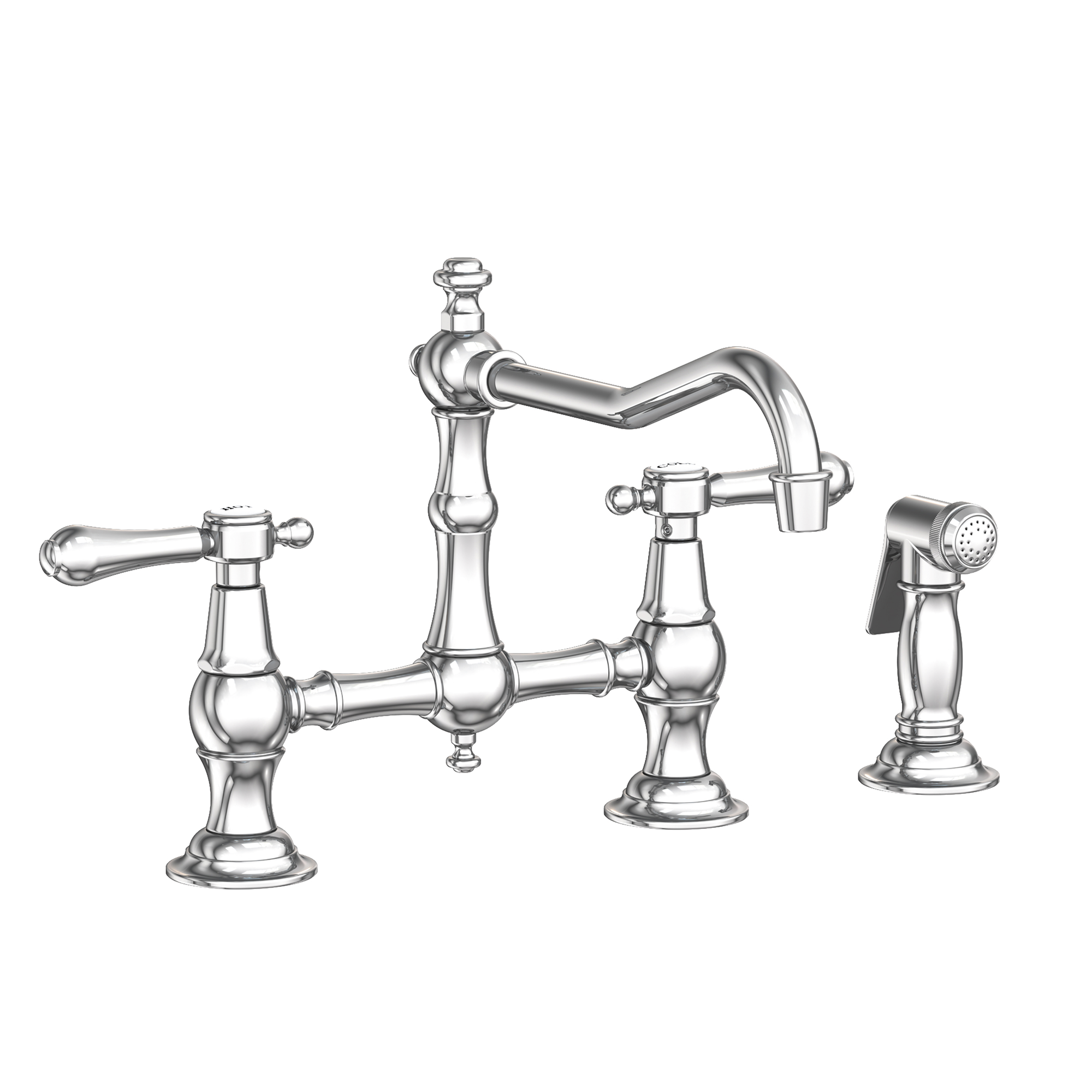 Newport Brass Chesterfield® Kitchen Bridge Faucet with Side Spray