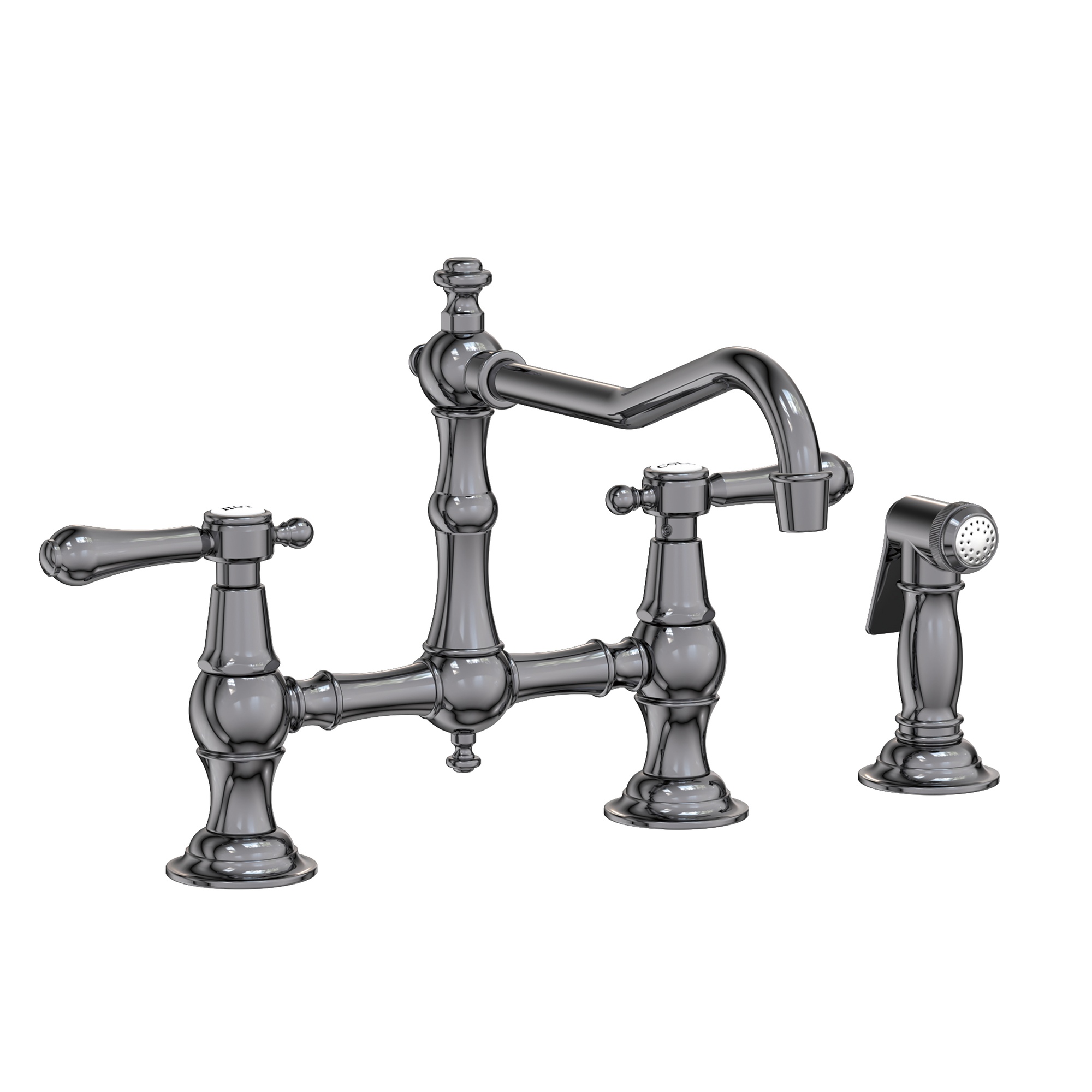 Newport Brass Chesterfield® Kitchen Bridge Faucet with Side Spray